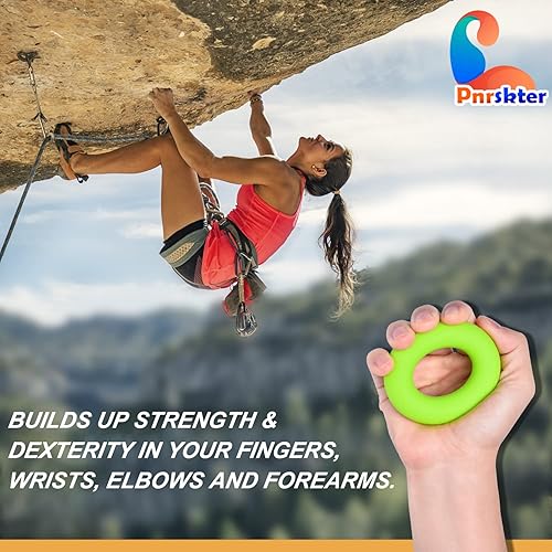 Miniatura 18 de Fortalecedor de agarre de mano, ejercicio de dedos, entrenador de fuerza de agarre (6 piezas), nuevo material, entrenamiento de agarre de antebrazo