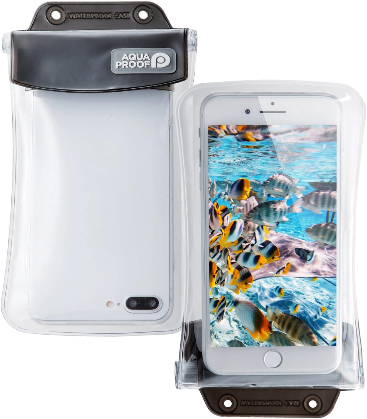 エレコム 防水ケース スマホ用 中身が見えるオールクリアタイプ JIS保護等級 IP68 [水深3mまで仕様可能] ブラック P-WPSAC02BK