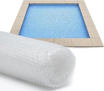 Sun2Solar Clear 6 ft x 6 ft Square Pool Solar Cover | 1200 Series | Heat Retaining Solar Blanket | for Heating Inground & Above Ground Swimming Pools & Spas | Includes 6 Heavy-Duty Grommets