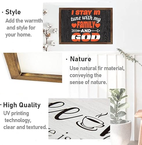 Miniatura 6 de Marco de letras familiares letreros de madera citas inspiradoras para la familia marco de fotos de madera vintage letreros de madera retro para la