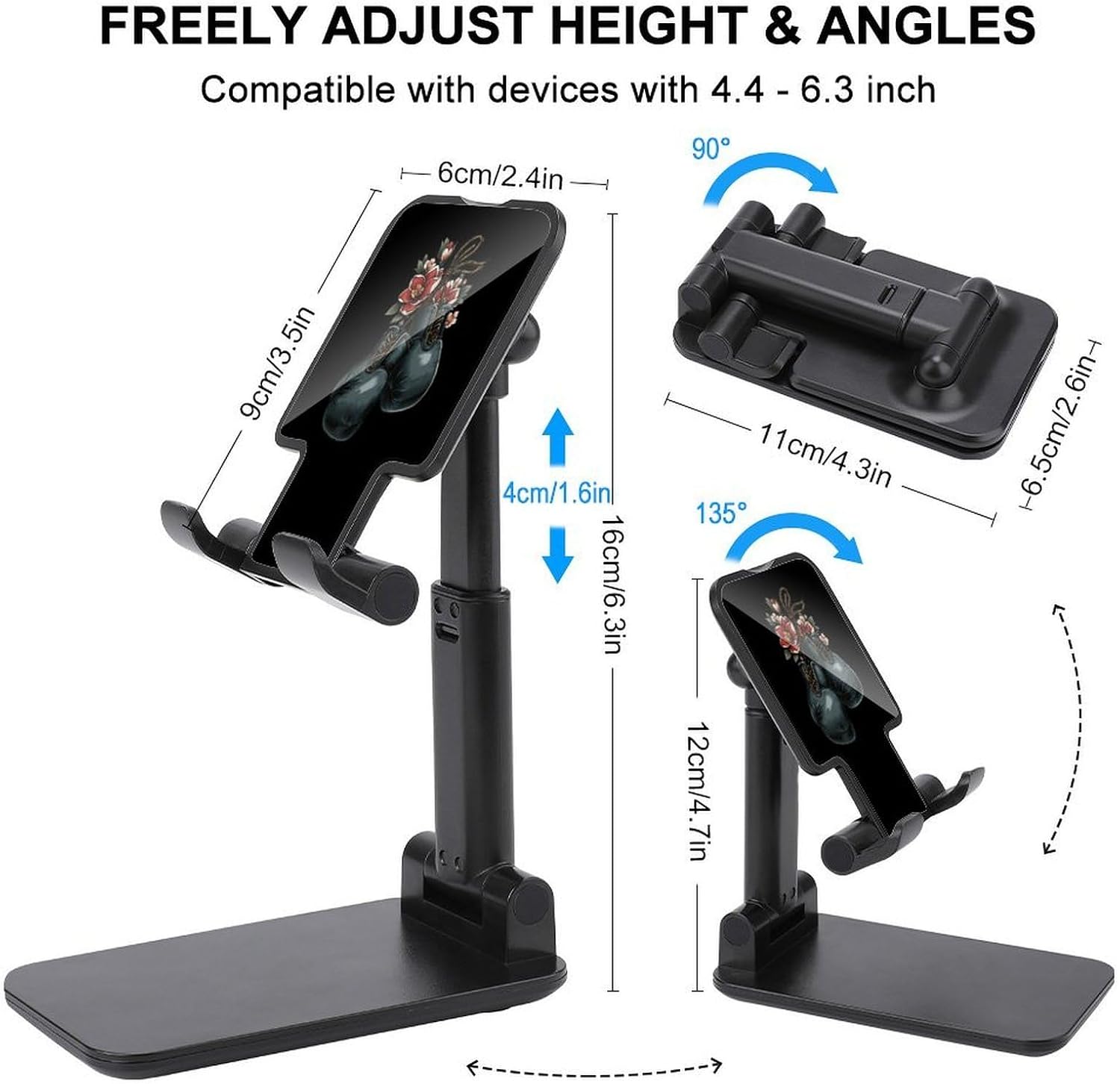 Boxing Gloves with Flower Folding Cell Phone Stand for Desk image 2