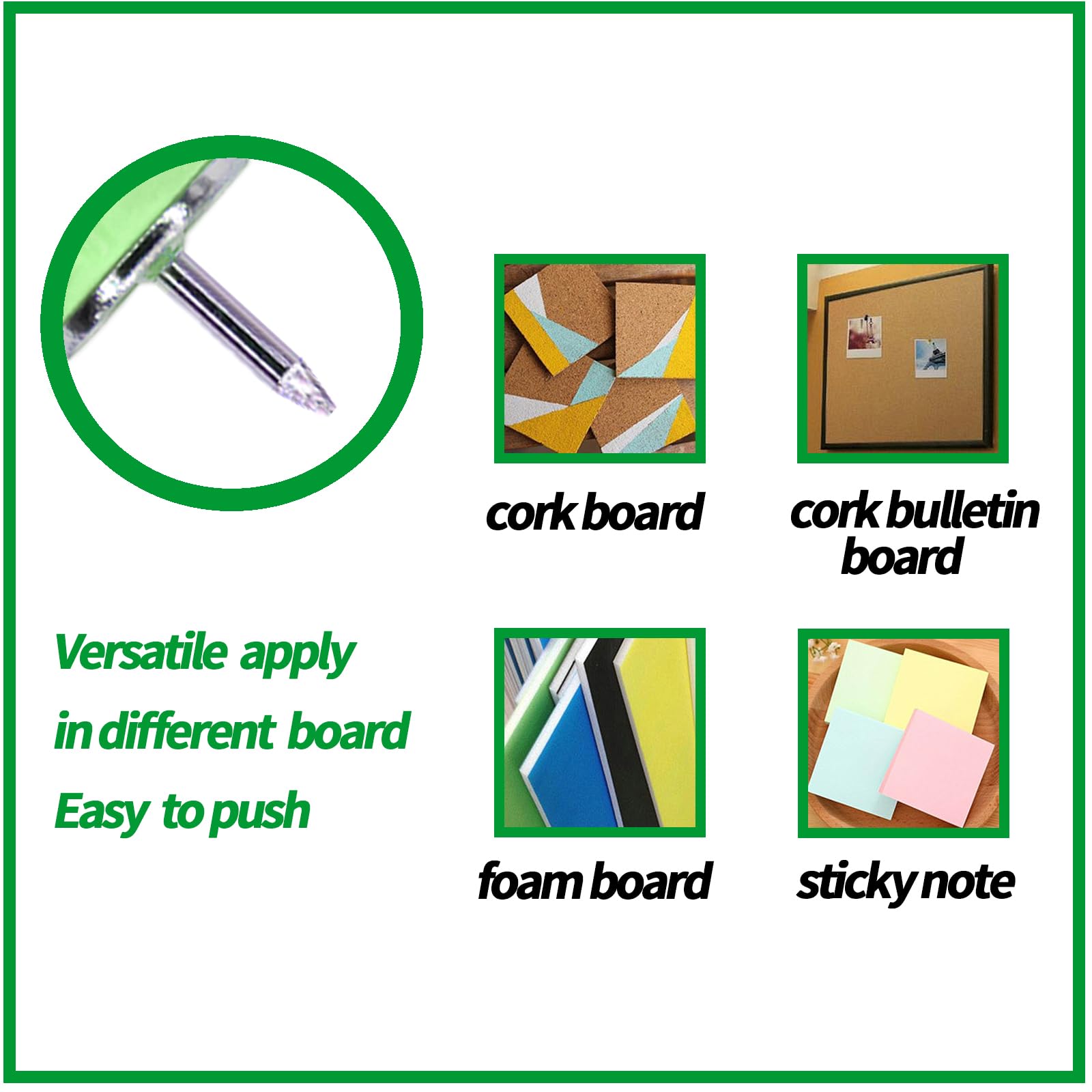 50 Pcs Leaf Push Pins Decorative Thumb Tacks in Green Cute Office Decor for Cork Board Bulletin Board, Photos Wall Maps and Other Offices Schools Supplies Christmas Decoration: Leaf, 30 Pcs