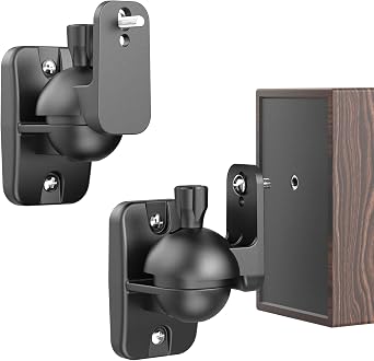 Cozycase Wall Bracket for Speakers – 2 Pieces Rotation + Tilt Adjustable Speaker Wall Bracket, Supports up to 3.5 kg, Sturdy Speaker Wall Bracket with Accessories