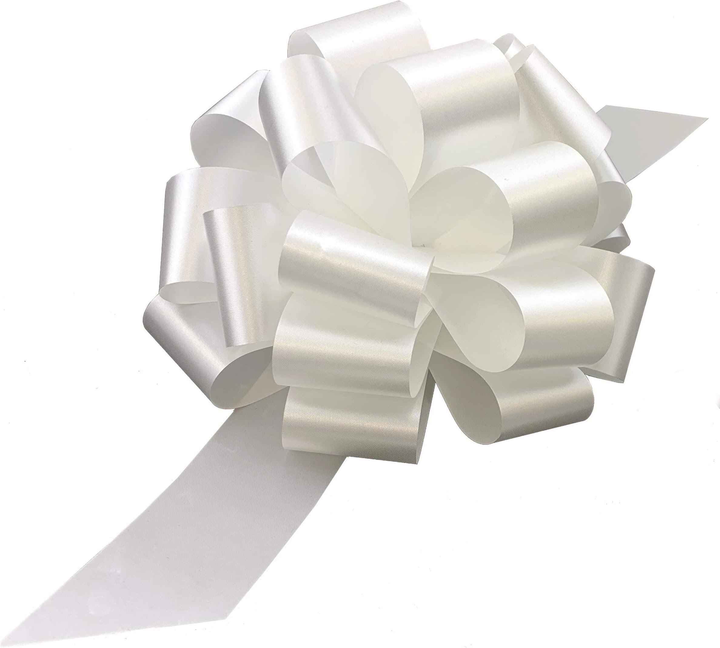 Amazon.com: Large White Ribbon Pull Bows - 9