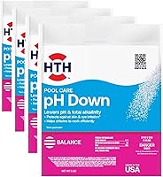 Vista 9 de HTH Pool Care pH abajo, reduce el pH, producto químico para piscina, 5 libras