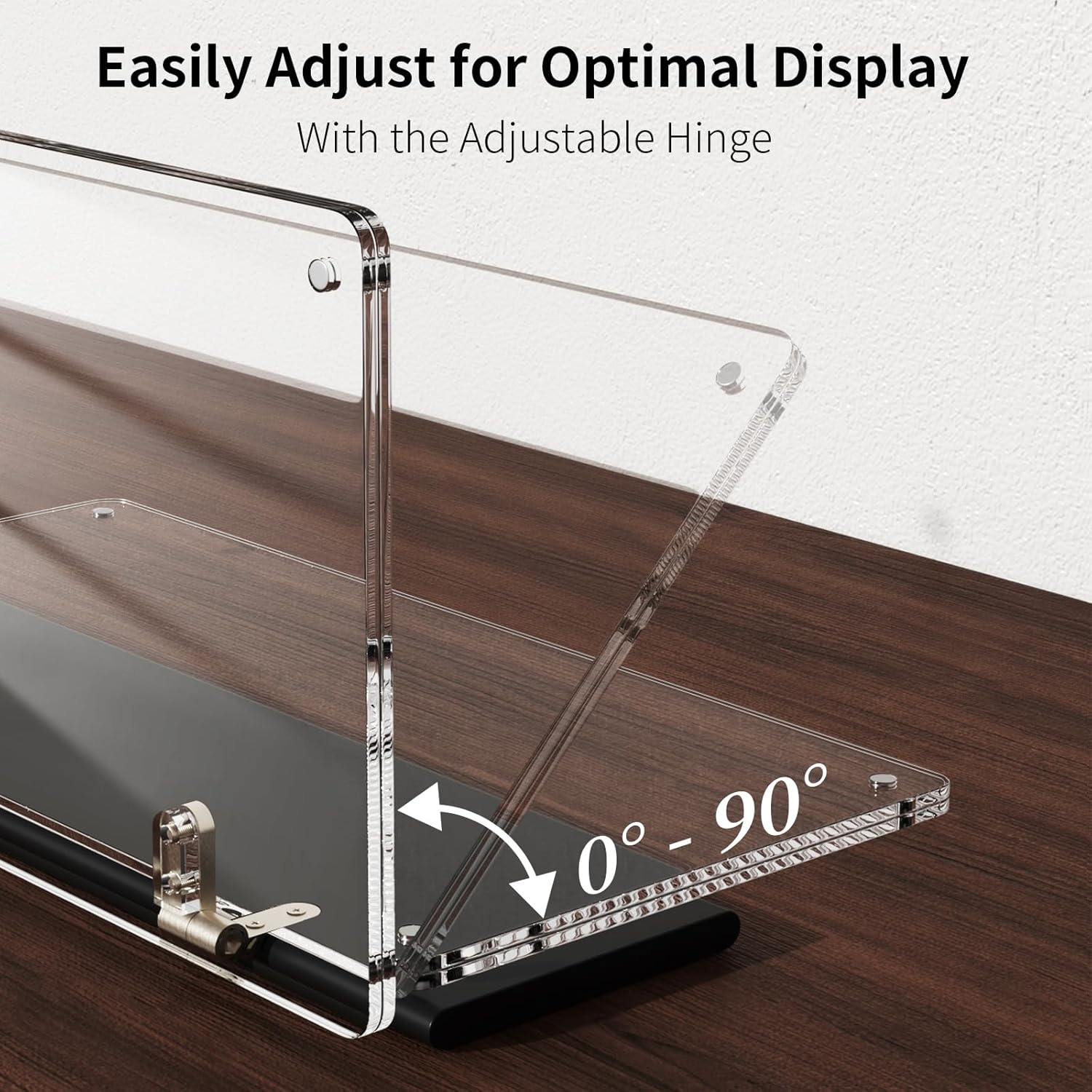 NIUBEE Acrylic QR Code Holder: Adjustable Sign Holder for Stores - Clear Slant Back Paper Display Stand for Trade Shows and Job Fairs