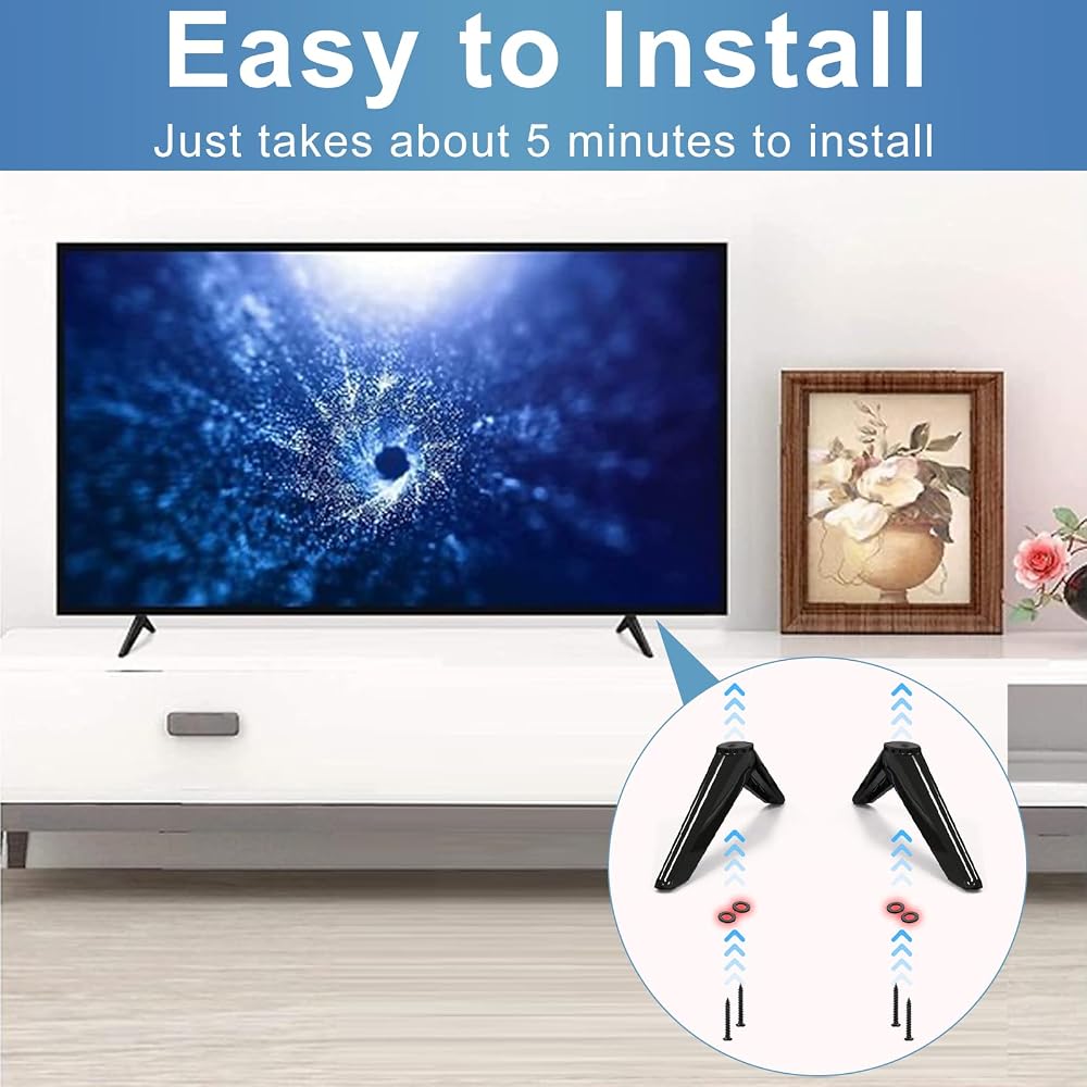 Base Stand for TCL Smart Tv - Fit for Select Models for 28" 32" 40" 43" 49" 50" 55" 65" TVs, Please Read All Descriptions, 32S305 32S301 40S355 40S325 43S425 43S431 50S431 65S433, Not Universal Legs