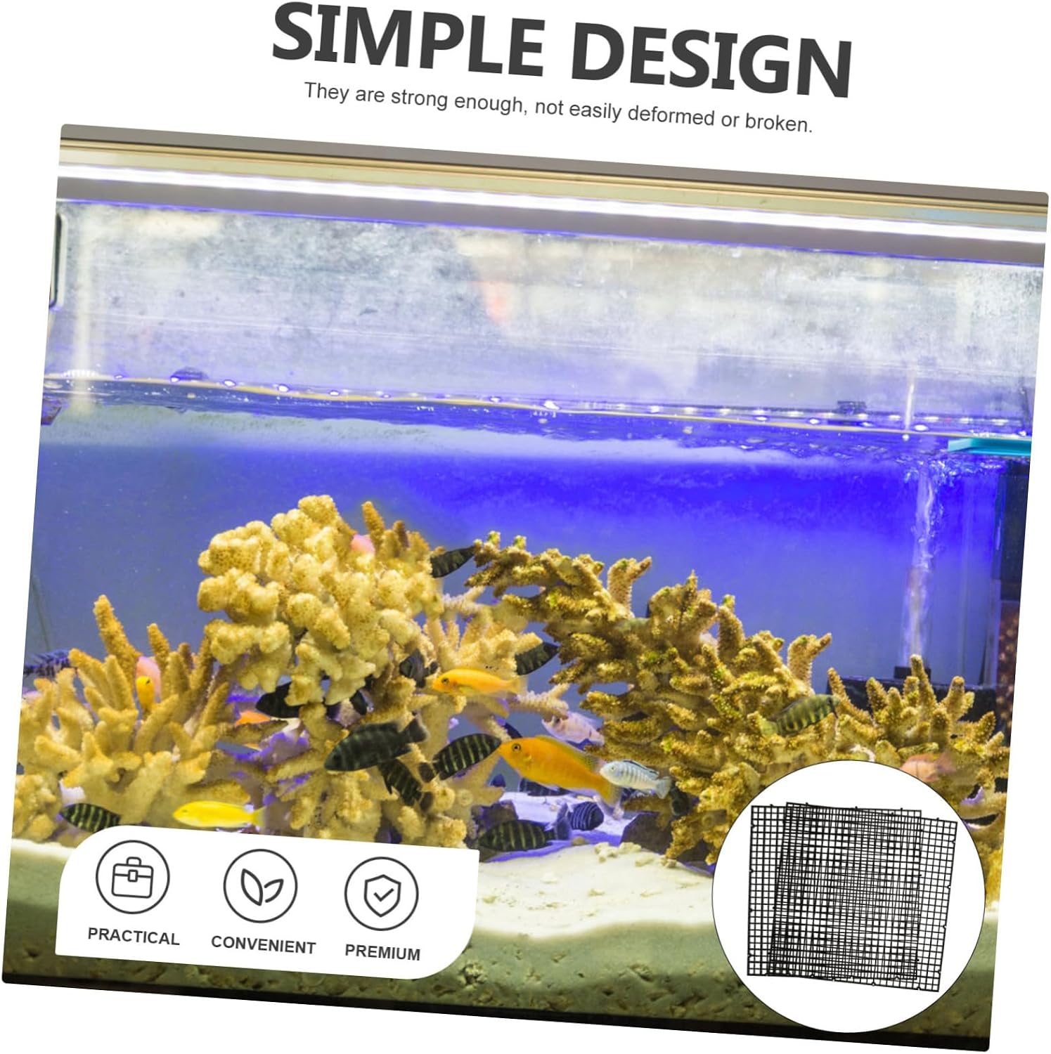 1 Set Aquarium Divider Isolation Board with Suction Cups for Fish Tank Safety and Jump Prevention Durable Fish Escape Protection