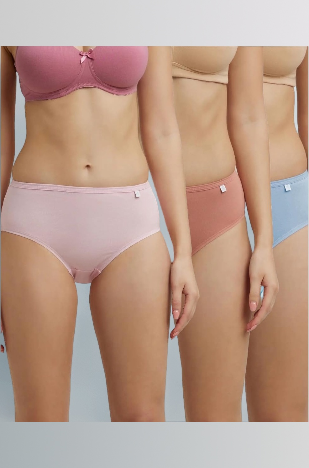 Jockey 1406 Women's High Coverage Super Combed Cotton Mid Waist Hipster with Concealed Waistband and Stay Fresh Treatment (Pack of 3_Colors & Prints May Vary)