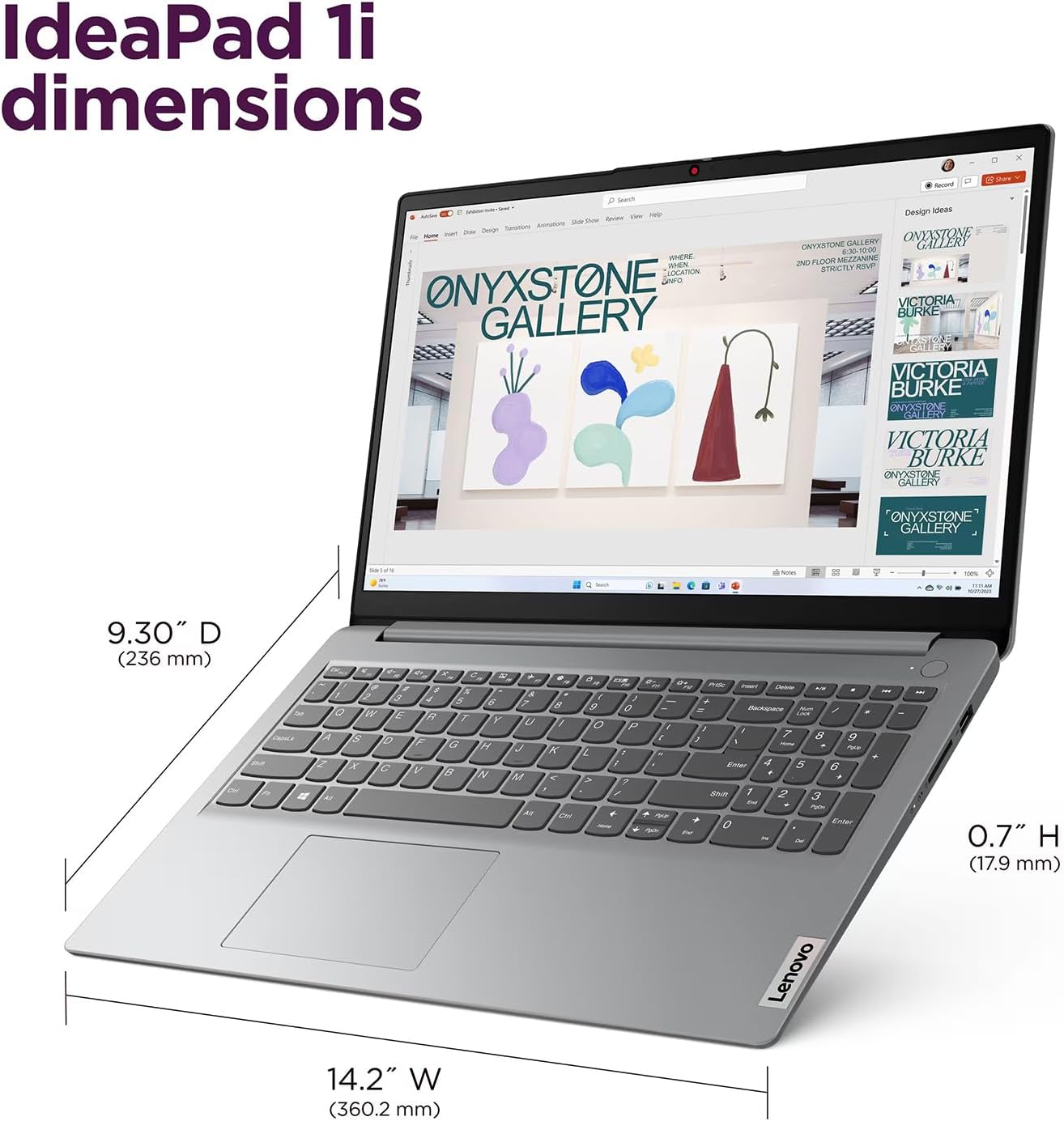 Lenovo Ideapad 1 15.6 FHD Laptop for Business & Student, Intel 10-Core i5 1335U, 16GB RAM 512GB SSD, Lifetime MS Office& Copilot AI, 10H Battery Life, Windows 11 Pro with Essential Accessory