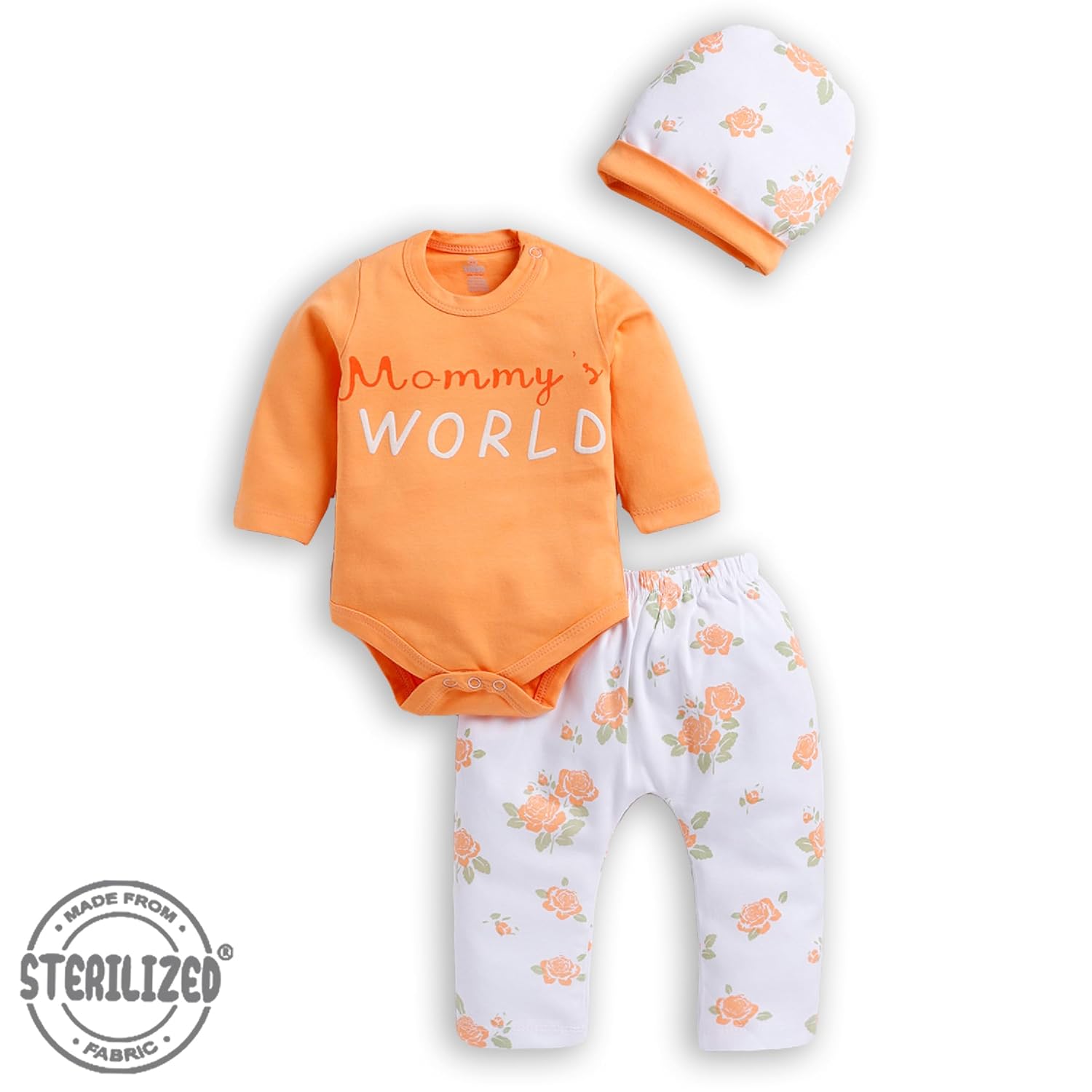 TINYO Graphic Regular Fit Bodysuit, Trouser with Cap for Baby Boys & Girls 7 718PyyL1bgL. SL1500