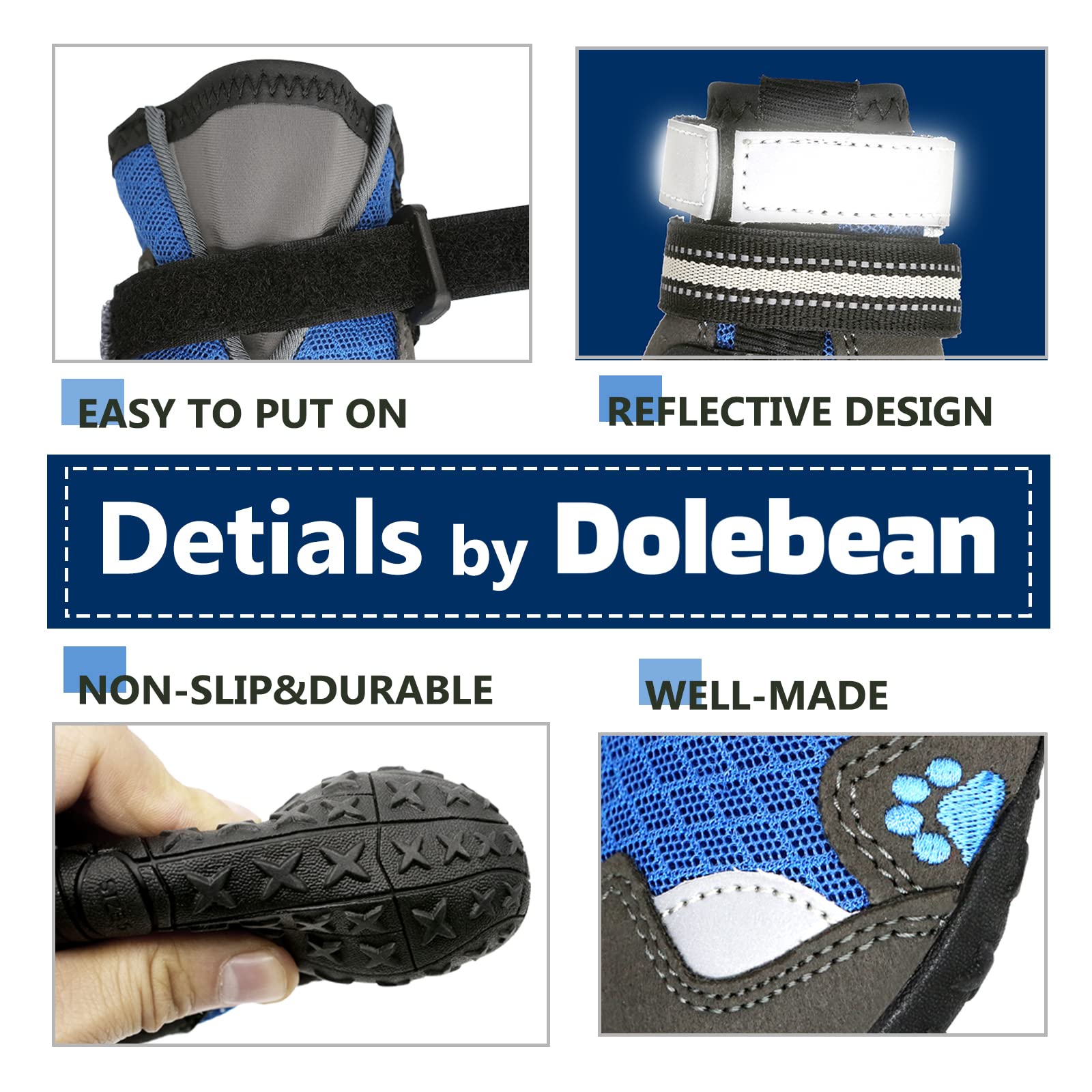 Dog Boots Paw Protectors Waterproof Shoes for Large Medium Dogs Winter Snow Cold Weather Buy