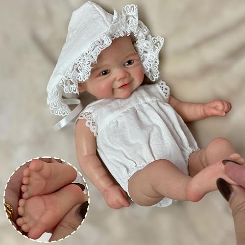 Miniatura 4 de Muñecas de bebé de silicona de 12 pulgadas de cuerpo completo para niña, muñecas Reborn realistas pintadas a mano, muñecas de bebé de la vida real,
