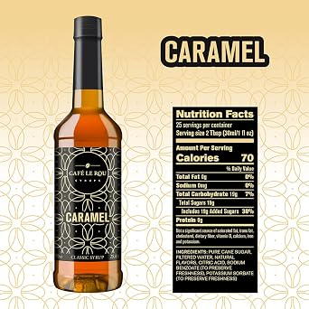 Cafe Le Rou Variety Coffee Syrup, 25.4oz, 4-Pack, Includes 4 Pumps Original
