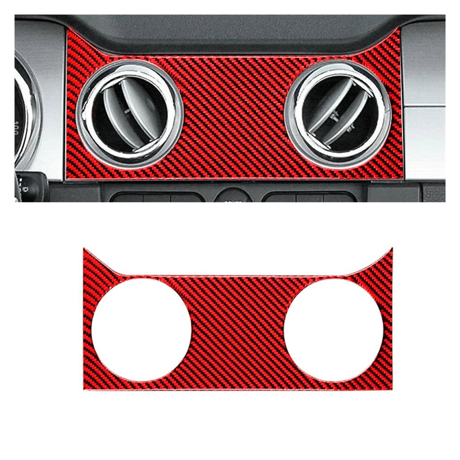Interior Cover Trim Sticker Car Air Condition Vent Outlet Panel Frame Cover Trim for Mustang for GT 2005 2006 2007 2008 2009