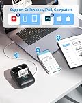 Phomemo Label Maker, Bluetooth Label Maker Machine, Print Width 20mm-50mm, Versatile App with 600+ Fonts & 700 Templates, for Small Business & Home, Black (100 Labels)