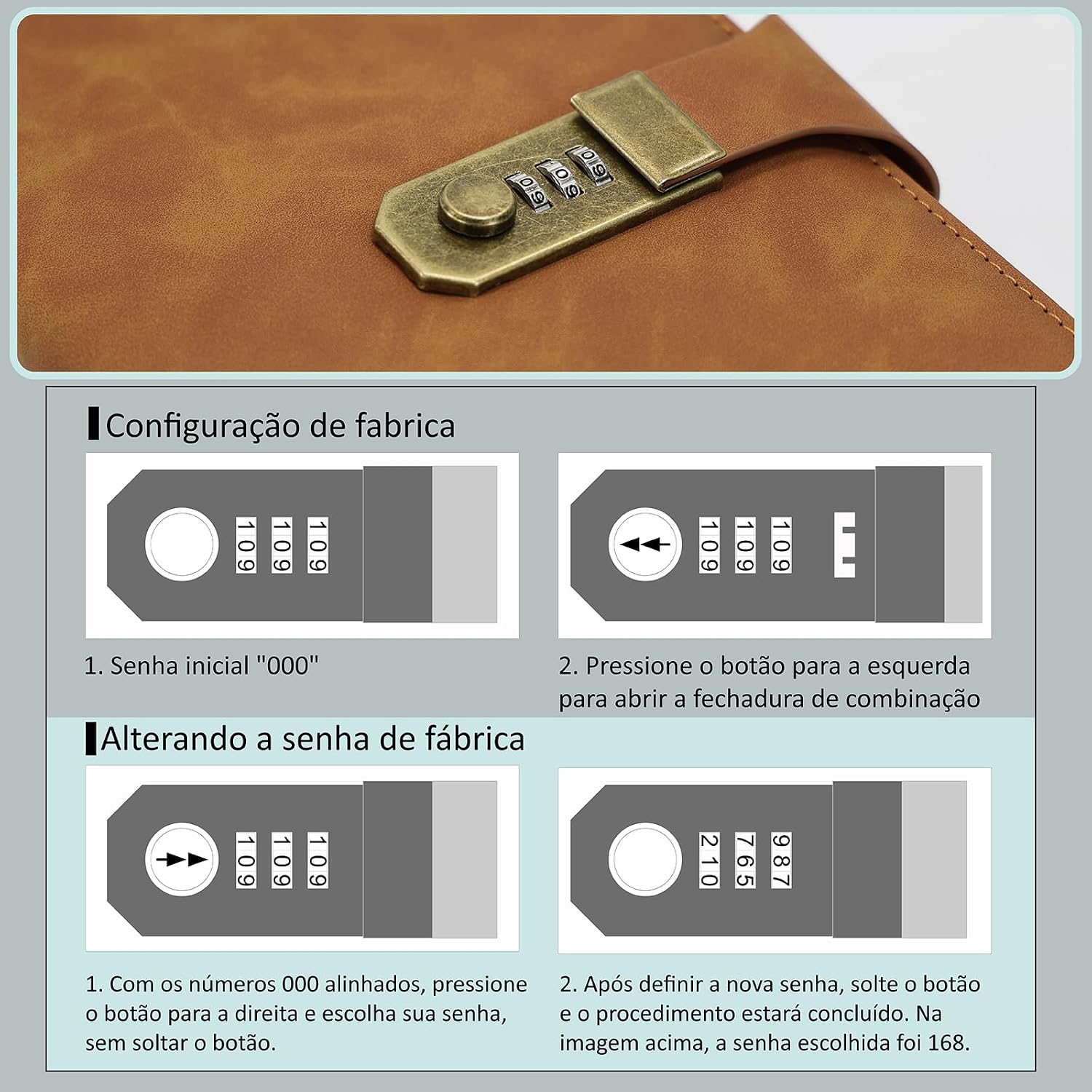 LUMAI Caderno Diário com Cadeado e Fechadura Secreta, Ideal para Anotações, Projetos, Privacidade e Criatividade, Folhas Com Pauta Linhas, Capa de Couro Resistente e Design Minimalista – Marrom LUMAI Caderno Diário com Cadeado e Fechadura Secreta, Ideal para Anotações, Projetos, Privacidade e Criatividade, Folhas Com Pauta Linhas, Capa de Couro Resistente e Design Minimalista – Marrom