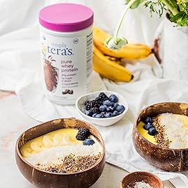 Simply tera\'s Pure Whey Protein Powder - Dark Chocolate Clean Whey Protein Powder, Made Without Artificial Sweeteners, Clean Label, Non-GMO, Kosher, rBGH-Free - 12 Oz