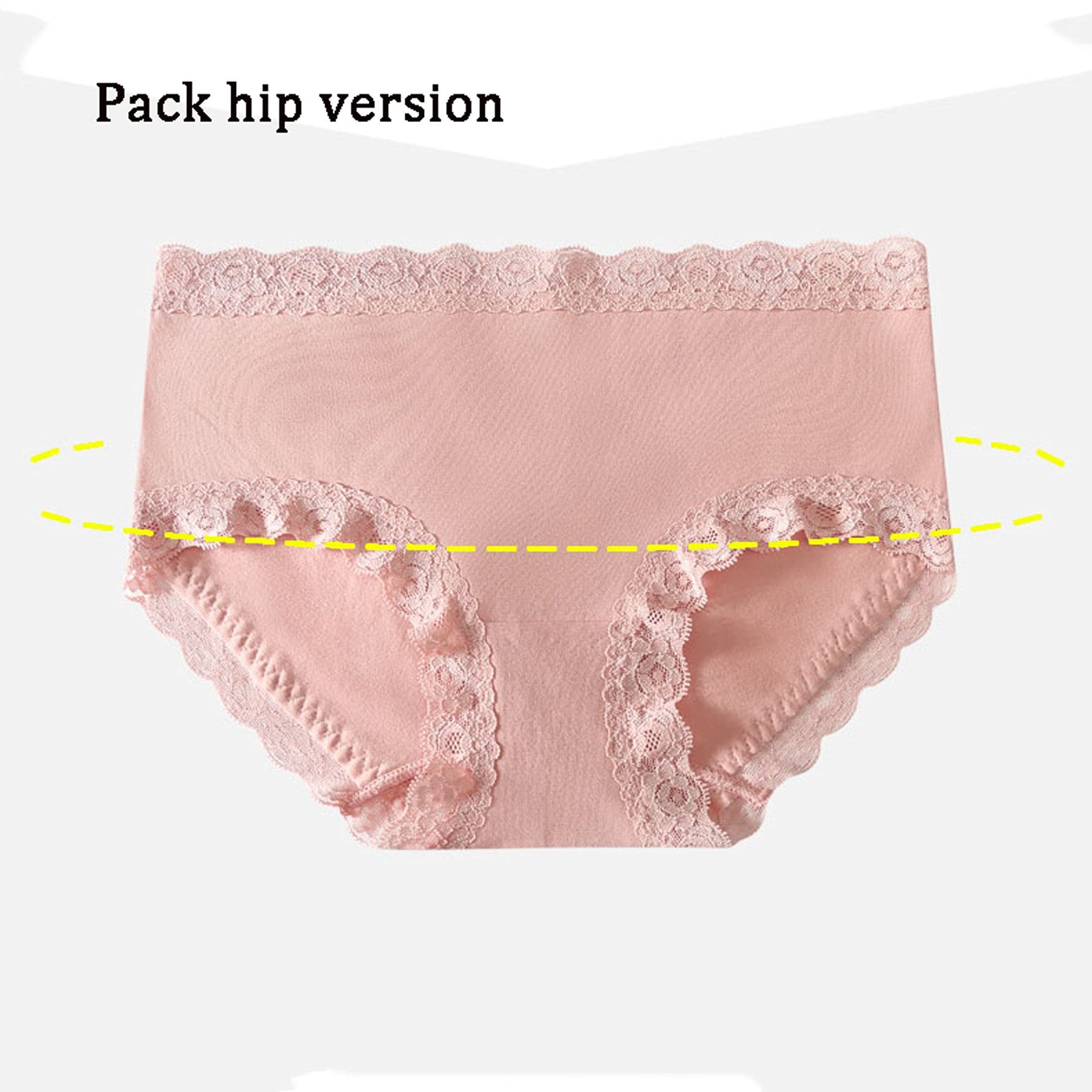 WENJUN Lot de 6 culottes sexy en dentelle pour femme - En coton extensible - Taille moyenne - Couleur : F - Taille : L