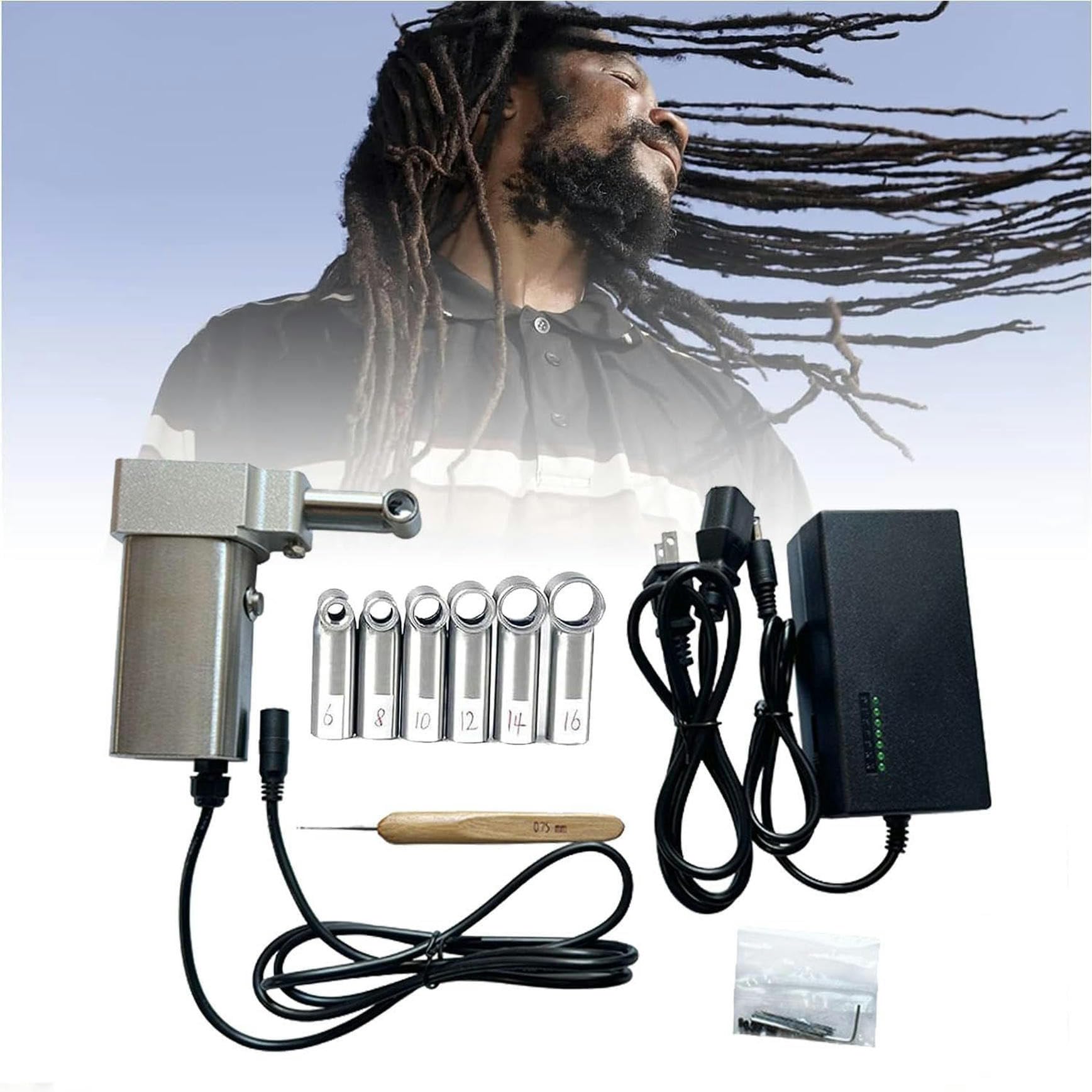 Máquina para hacer rastas fácil con gancho para solucionar el tejido lento de pelo