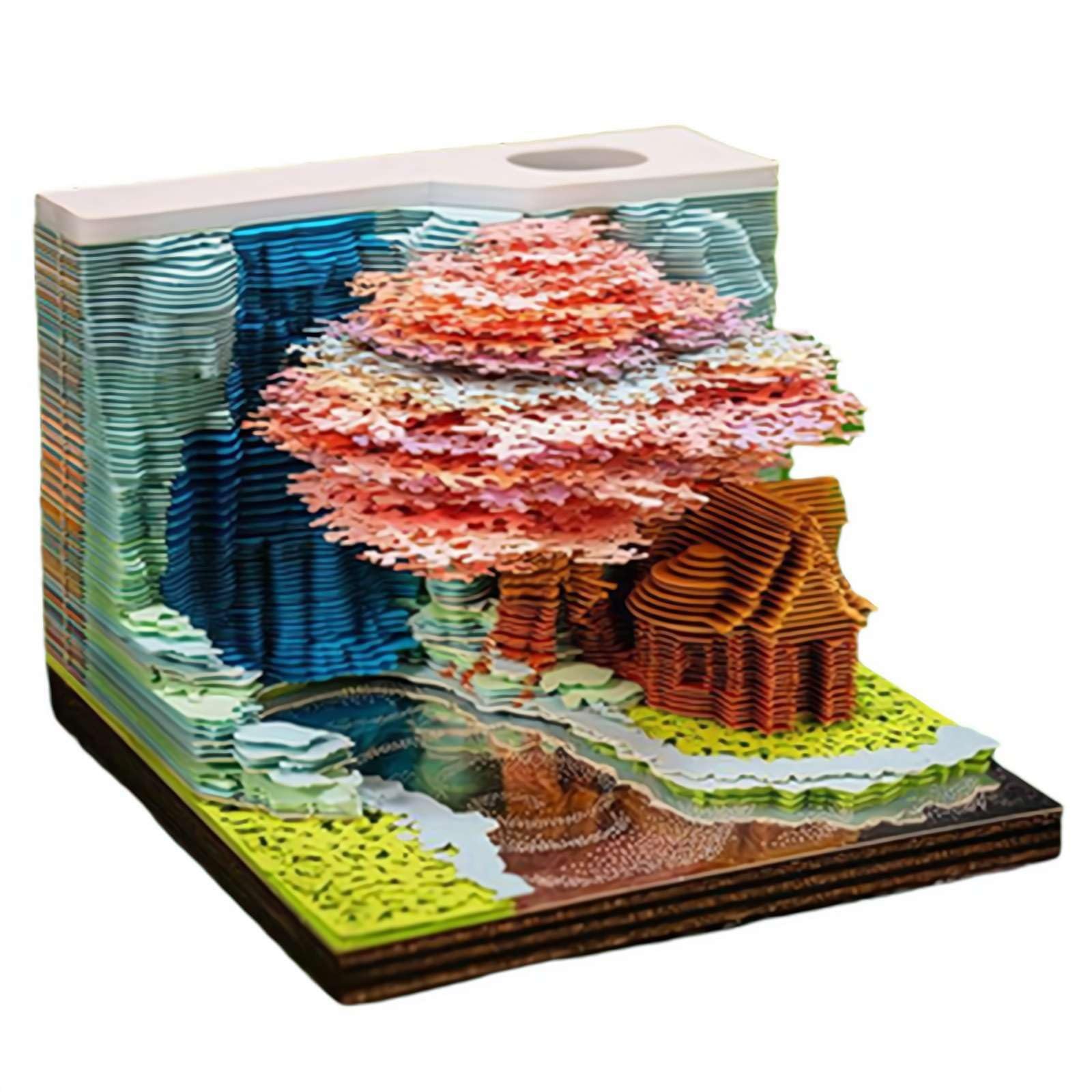 2026 Time Piece Calendar 3D Weekly Calendar Notepad 3D tear away calendar DIY Paper Carving Art Desktop Decoration Gift for Christmas Birthday