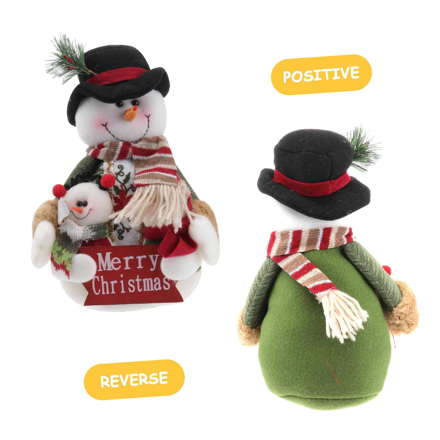ifundom 2 Piezas Muñecas De Decoración Navideña Estatuilla De Muñeca De Navidad Muñeca De Papá Noel Muñeco De Nieve Adorno De Muñeca De Navidad Bonecas Escritorio Regalo Mayor