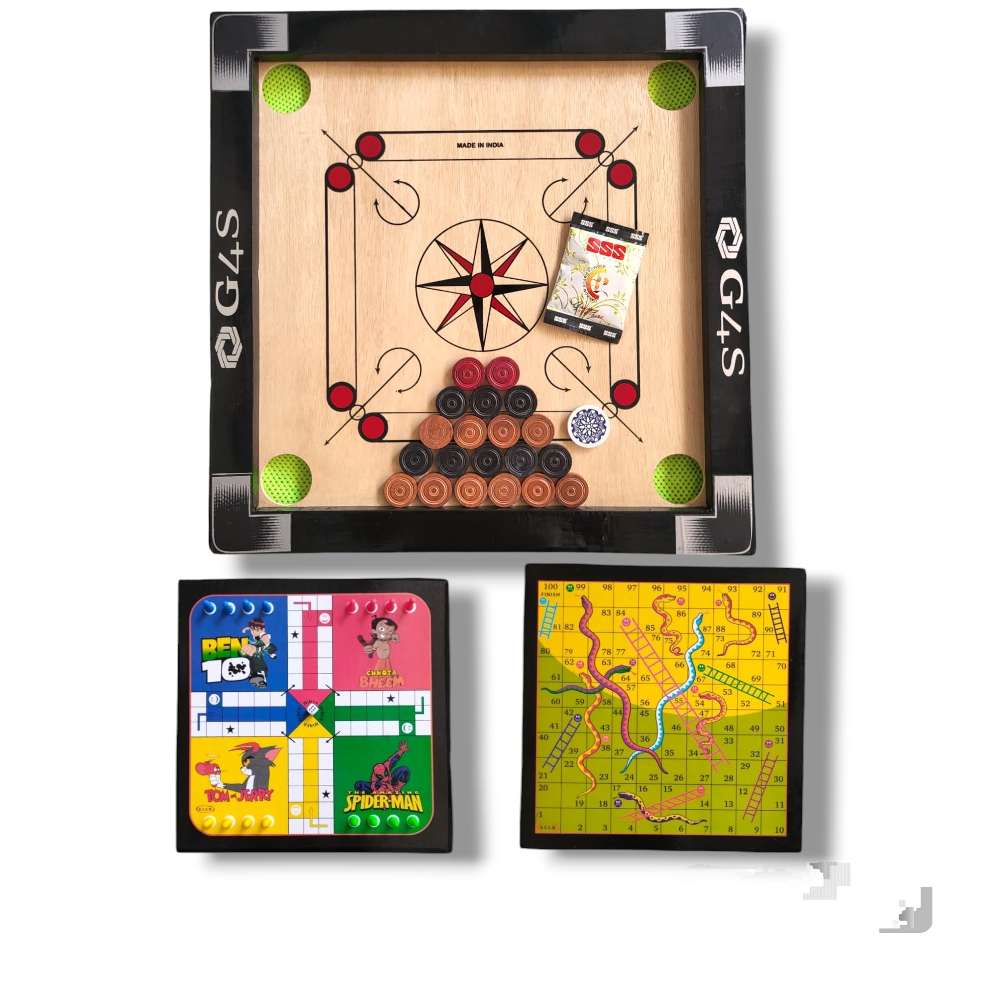 See full amazon price history chart for G4S Carrom Board for Kids 20 inches Glossy Finish with Carrom Board Coins, Carrom Board Striker and Magic boric Powder, with Ludo Board Game and Snake and Ladder Game Carrom Awaits! G4S Carrom Board for Kids 20 inches Glossy Finish with Carrom Board Coins, Carrom Board Striker and Magic boric Powder, with Ludo Board Game and Snake and Ladder Game Carrom Awaits! (B0D3Y1YQBN) Amazon Price History, Amazon Price Tracker