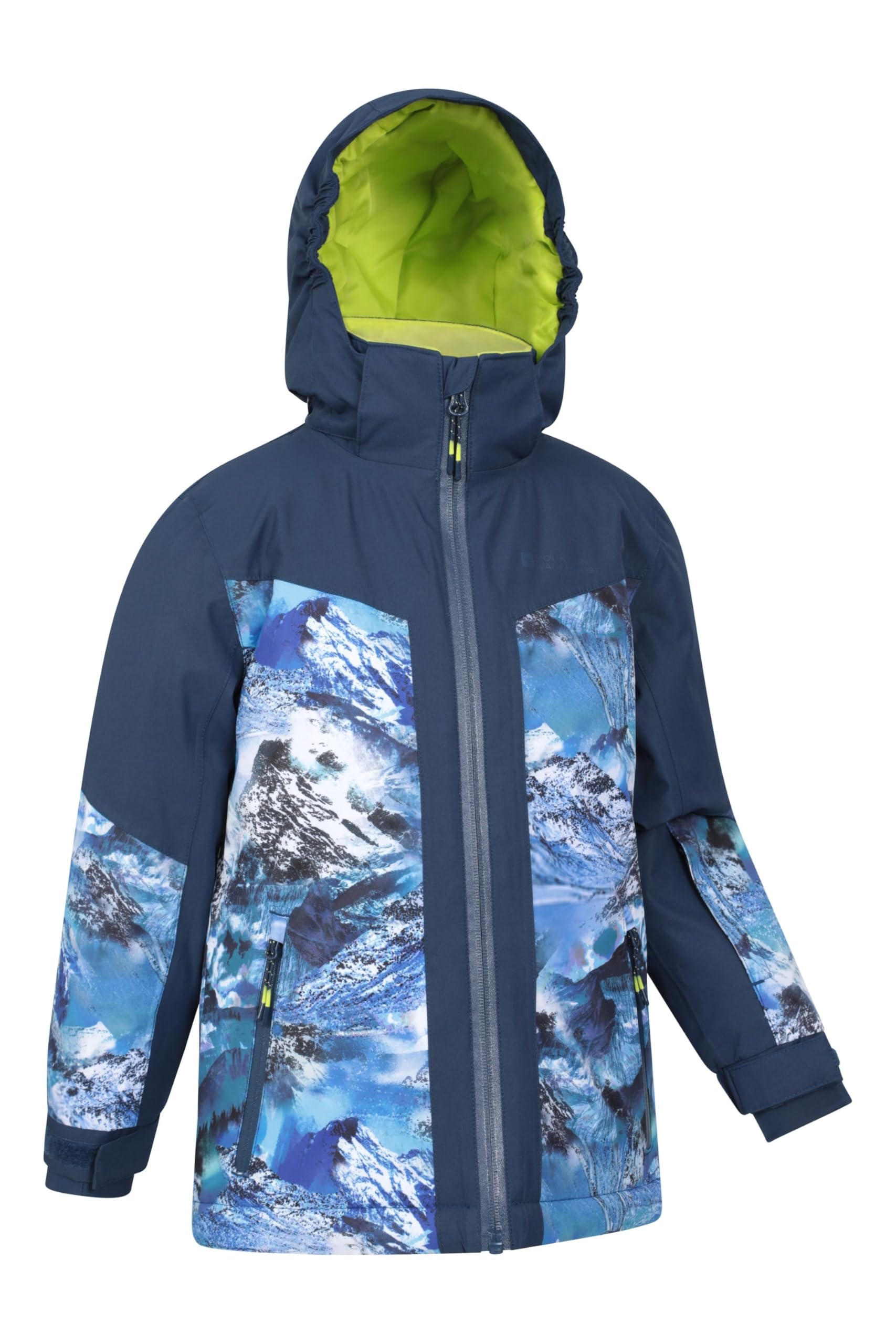 Mountain Warehouse Veste de Ski imperméable Himalayan pour Enfant - Veste d'hiver Respirante, Coutures étanches, Capuche Amovible, Jupe Pare-Neige intégrée