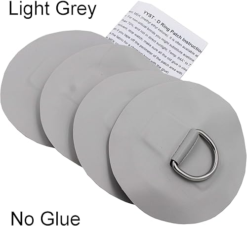 Miniatura 3 de YYST 4 almohadillas de anillo en D de acero inoxidable para bote inflable de PVC, balsa de barco, kayak, sin pegamento, instrucciones incluidas,
