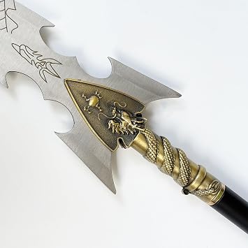 Handmade Spear Made of Stainless Steel 56.3 inches, Suitable for Display or Collection