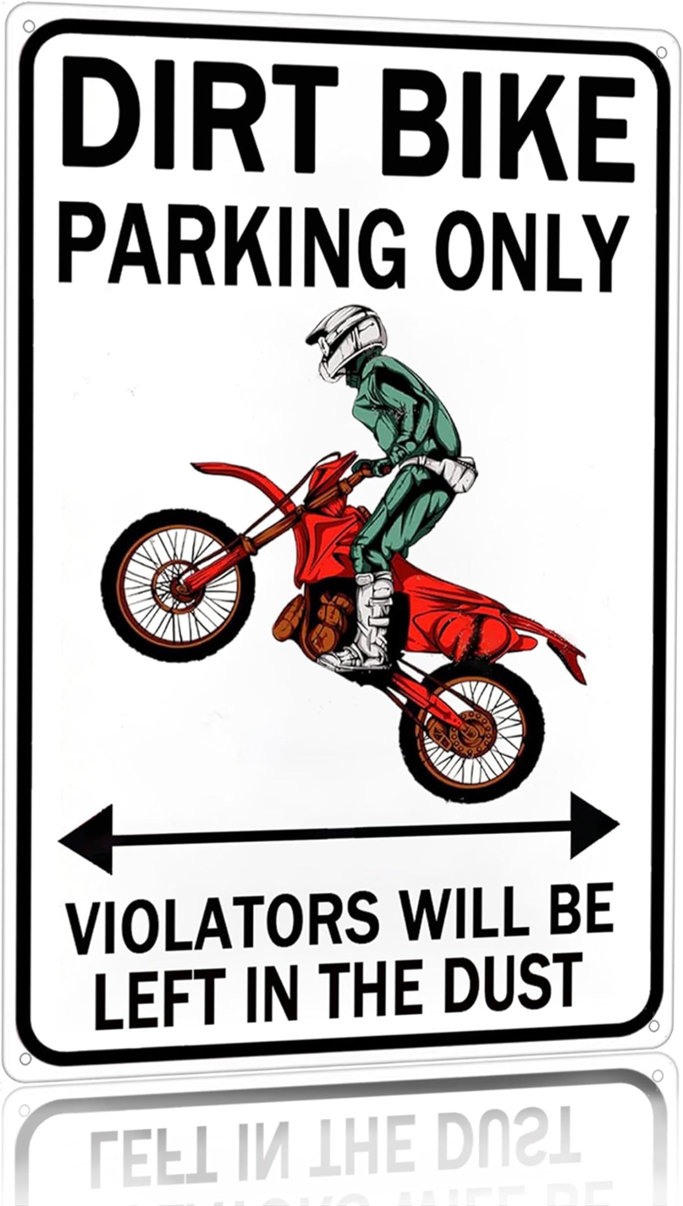 Smilelife Dirt Bike Accessories Boys Motorcross Gifts Funny Dirty Bike Parking Only Vintage Tin Sign for Man Cave Boy's Room Garage Wall Decor 8x12 Inch (3064)