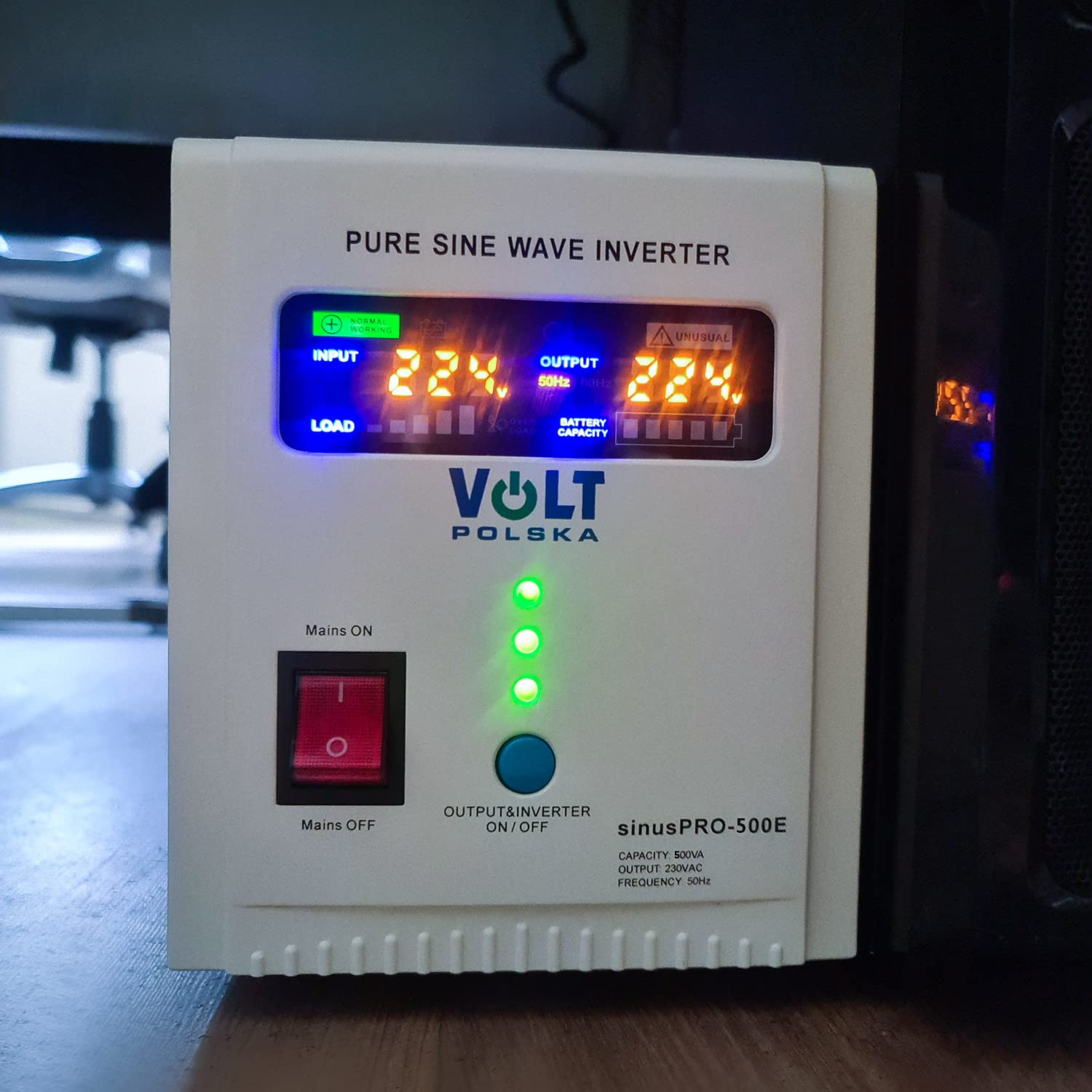 Volt – Off – Griglia Inverter della Charger Inverter sinuspro-500E 12 V/240 V AVR UPS