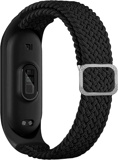 BoLuo Smart Watch Strap compatible for Xiaomi Mi Band 6,Nylon Sport Braided  stretch Solo Loop Watch Belt,Replacement Bracelet Wristband Wrist Strap for Xiaomi  Mi Band 6 5 4 3 Watch (black) :