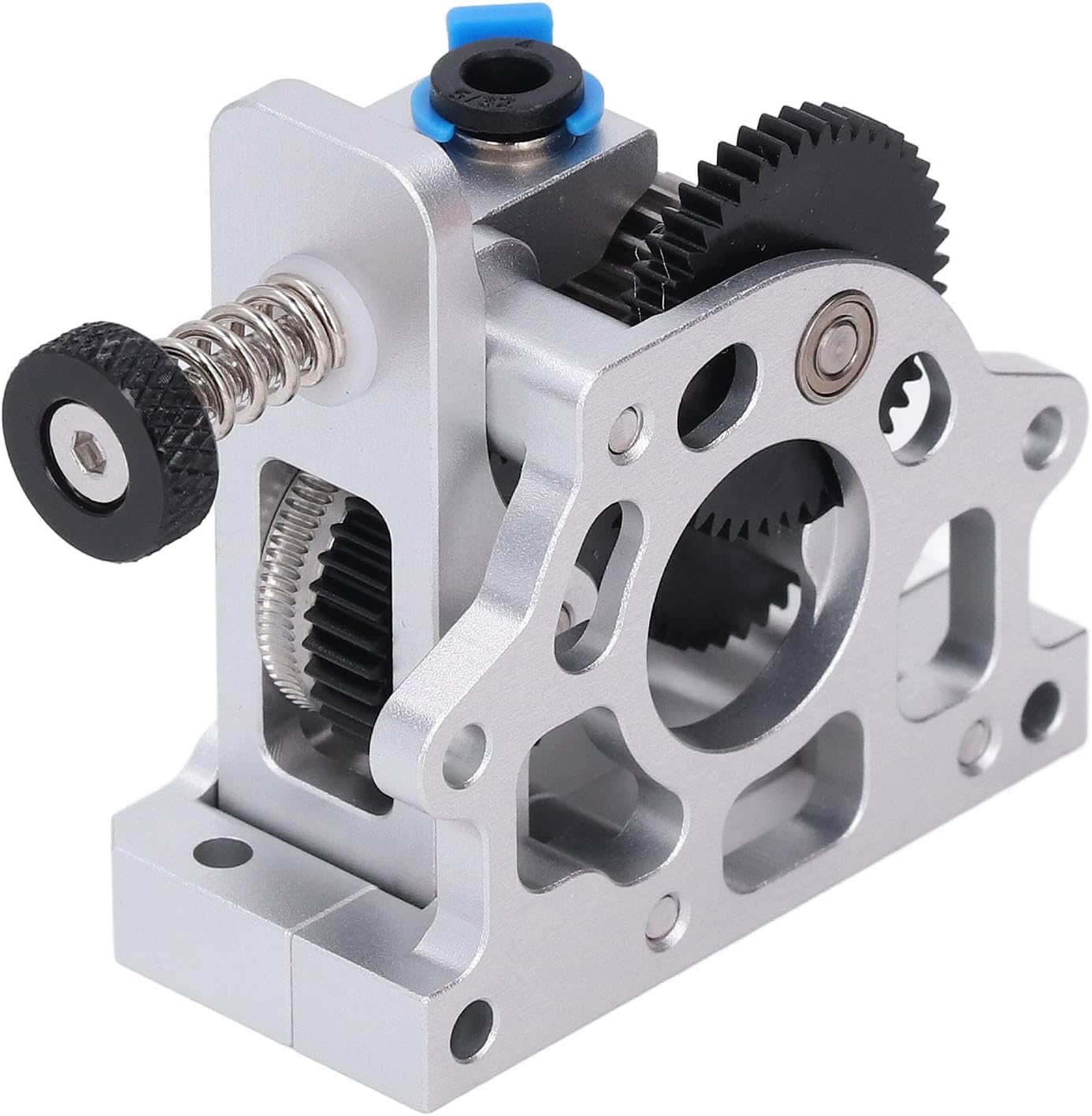 Hyuduo Metal High Concentricity 3D Printer Extruder Kit for CR10 Ender 3 CR6, All Metal 9.5:1 Gear Ratio Prints Various Filaments Aluminum Alloy Material Easy Installation (Silver)