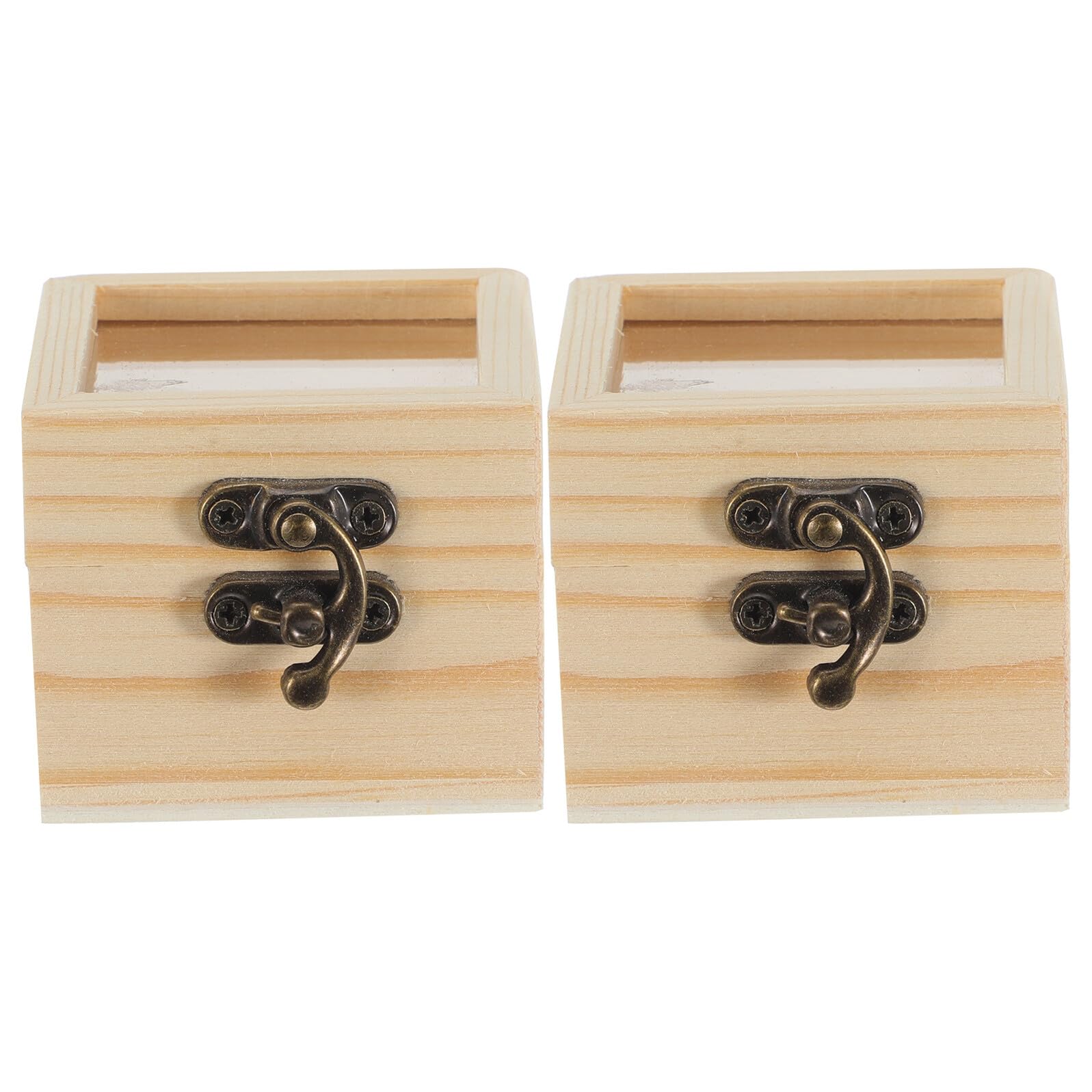 SHINEOFI 2pcs Wooden Specimen Collection Box Glass Window for Insect Display Unfinished Butterfly Specimen Frame Box for Craft Storage and Home Decoration