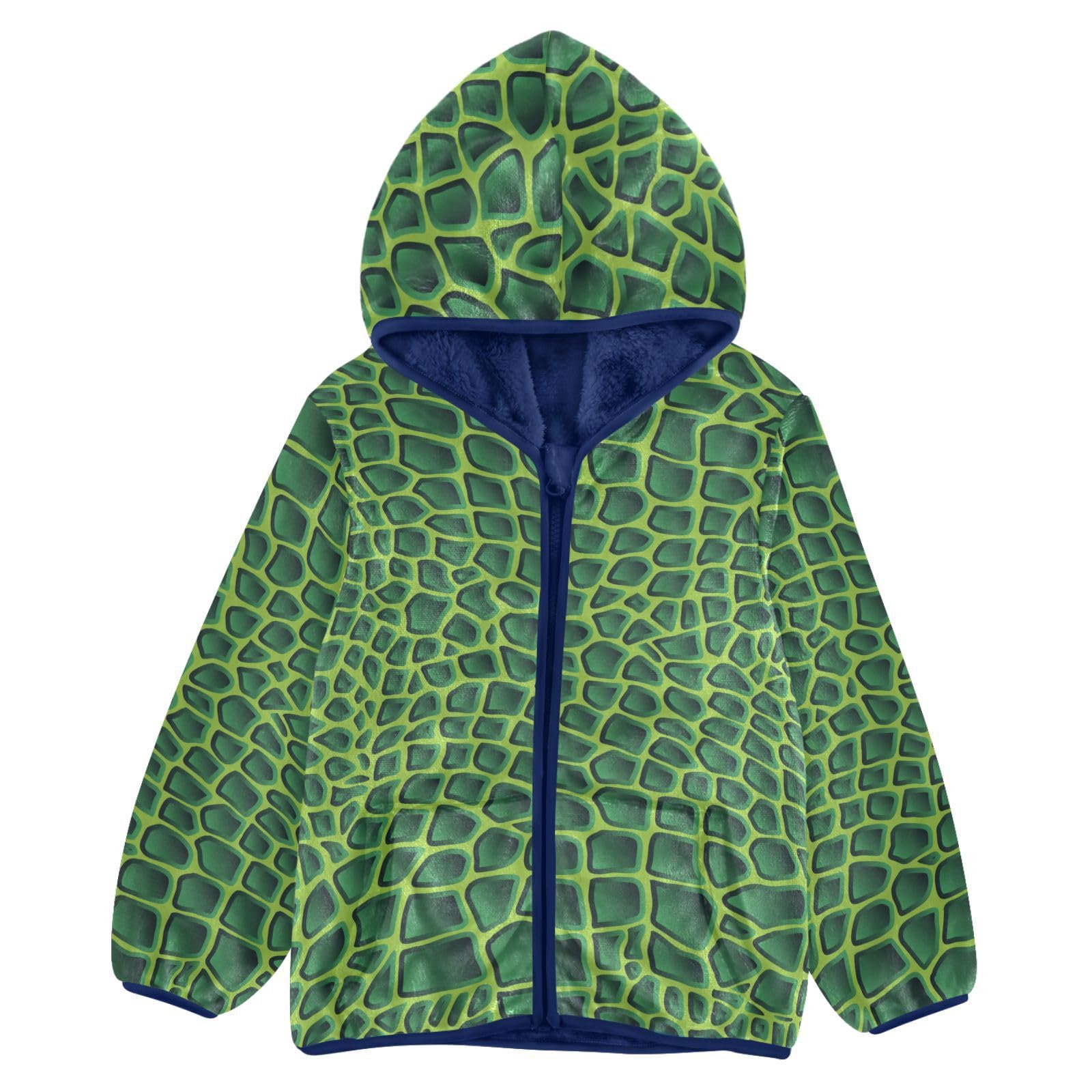 Aflyko Boys Fleece Coat Blue Zip-Up Hoodie Girls Outerwear Kids Hooded Jacket
