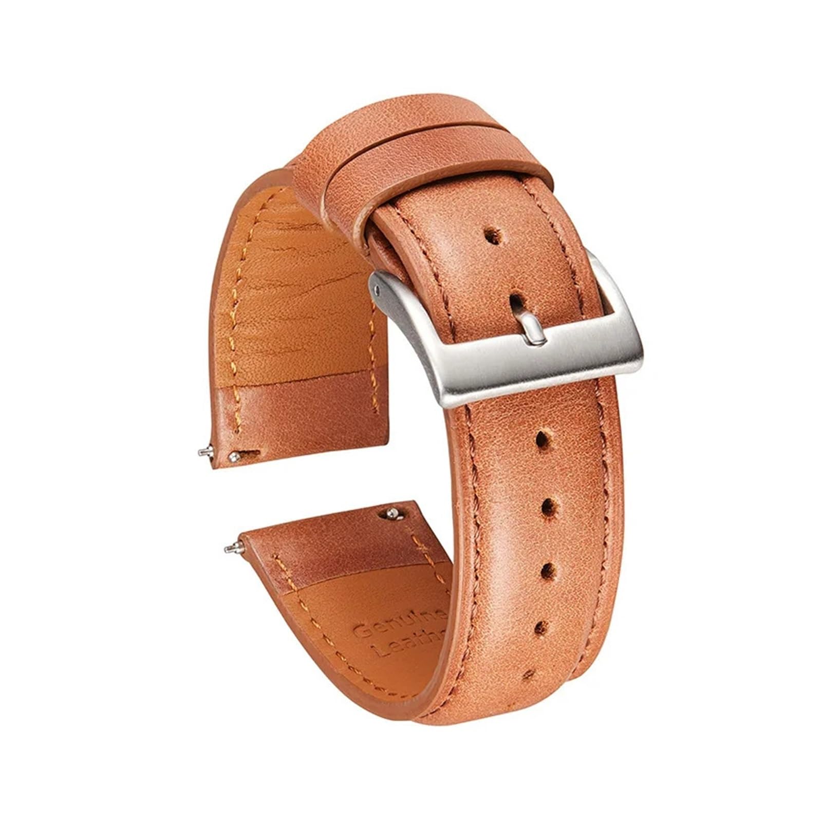 Correas de reloj de cuero genuino italiano para sustituir pulseras desgastadas de 20mm 5