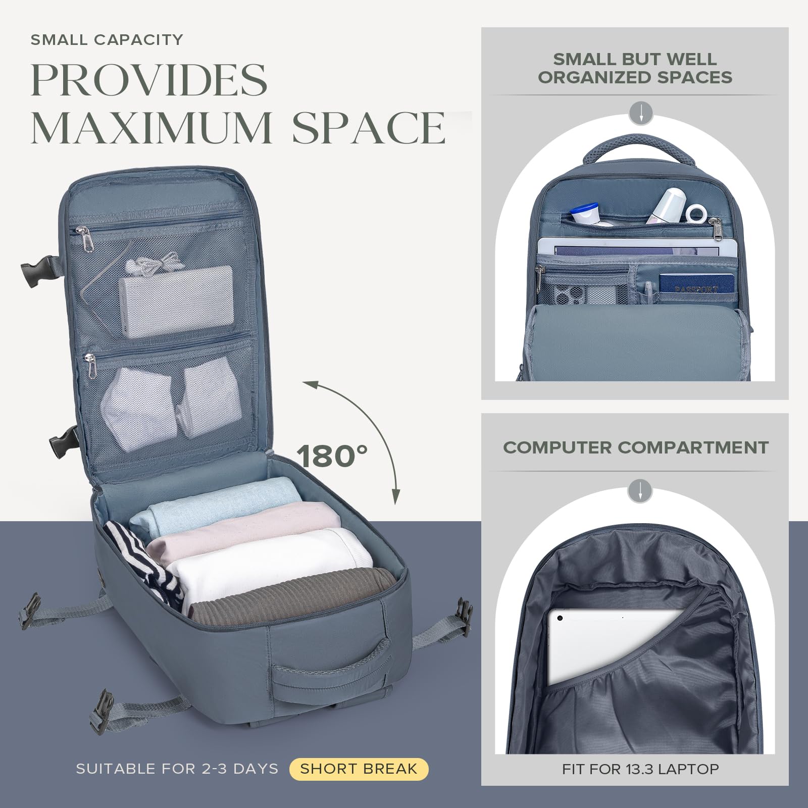 Hayayu Borse Da Cabina Per Ryanair 40x20x25 Bagaglio A Mano Zaini Borsa Zaino Da Viaggio Il Sedile Zaino Per Ryanair Bagaglio A Mano Borsa Cabina Travel Viaggio Casual Daypack