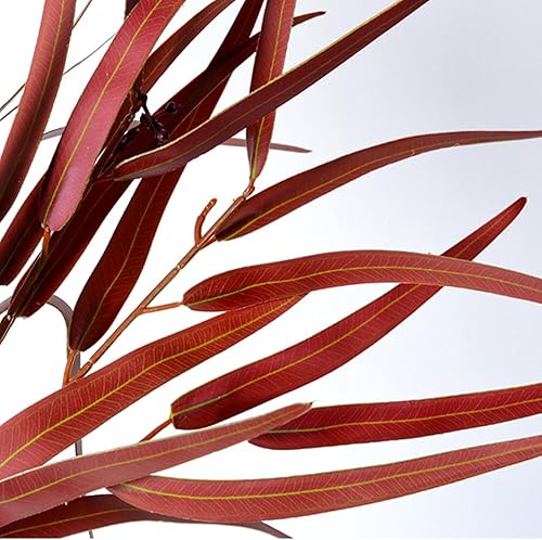 Miniatura 4 de Ramas de hojas de eucalipto artificiales, tallos de hojas de eucalipto falsas, tallos verdes de tacto real para el hogar, arreglo floral, festival