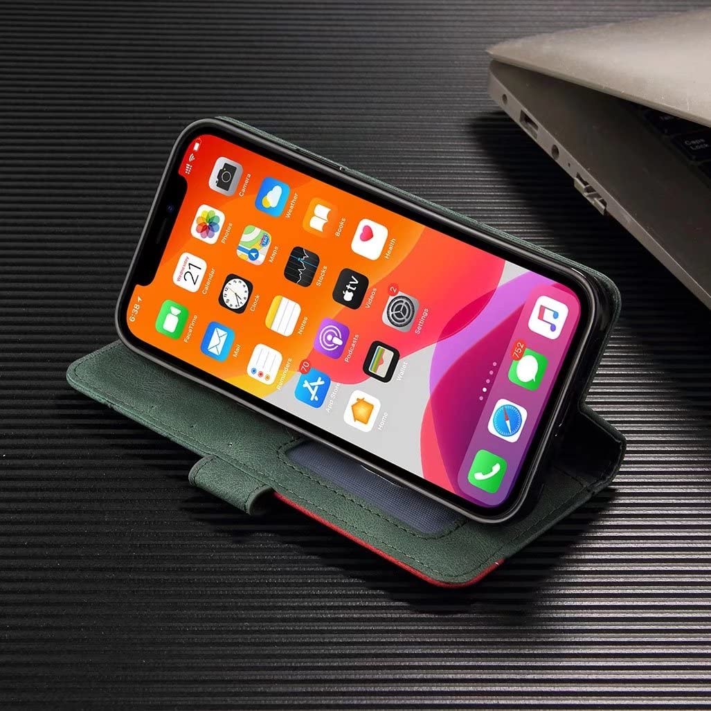 GOKEN Cover for Oppo Find X5 Lite, Flip Case TPU/PU Leather Wallet with