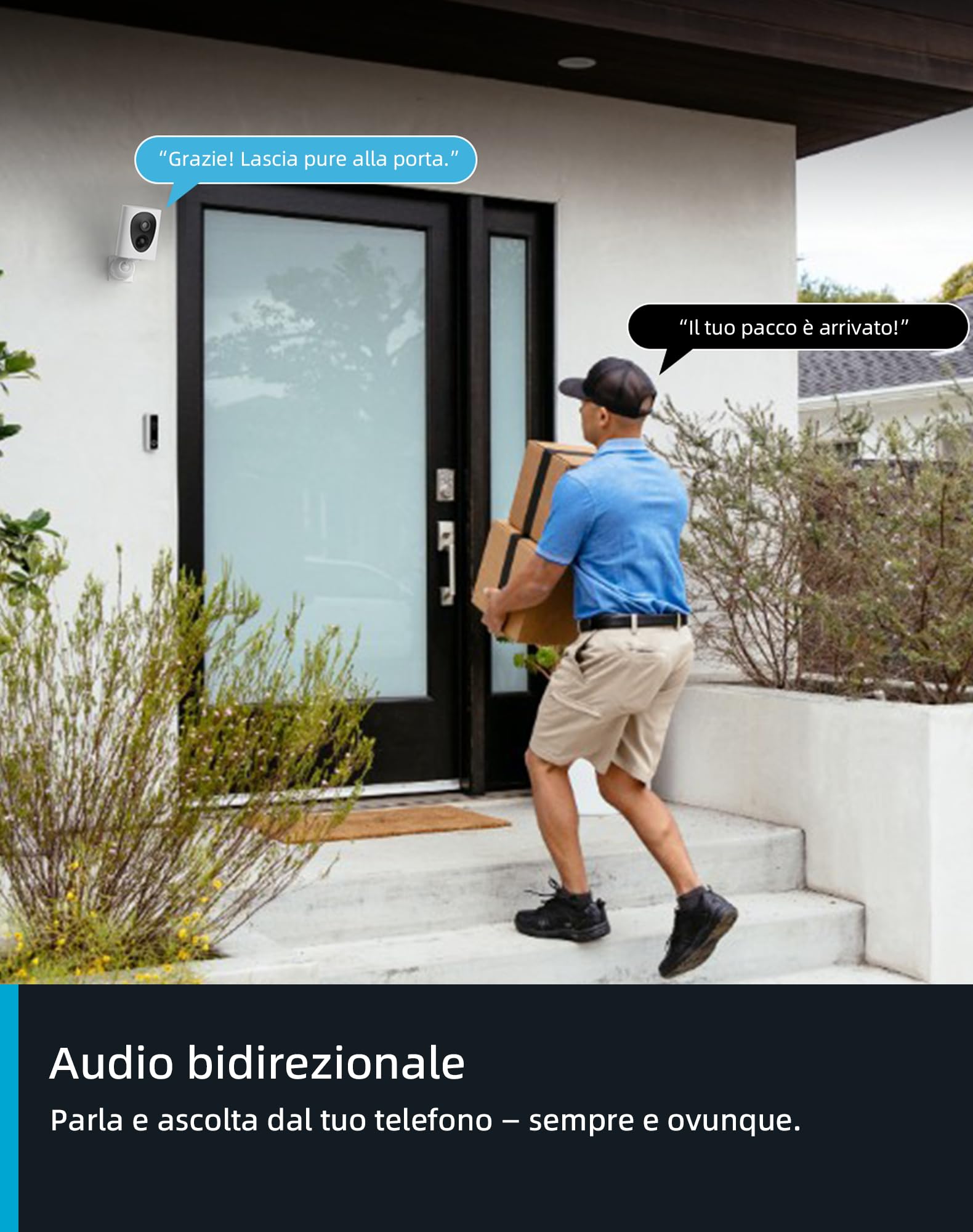VIRTAVO Telecamera WiFi Esterno Senza Fili a Batteria Visione Notturna Colori Starlight VF1