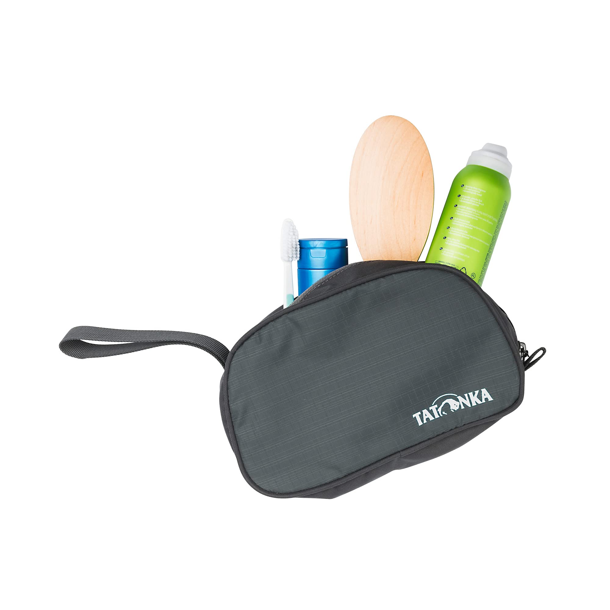 Tatonka Kosmetyczka One Day - torba na pranie z uchwytem do noszenia i wieloma małymi przegródkami wewnętrznymi - Titan Grey - 1,5 litra - 23 x 13 x 8 cm