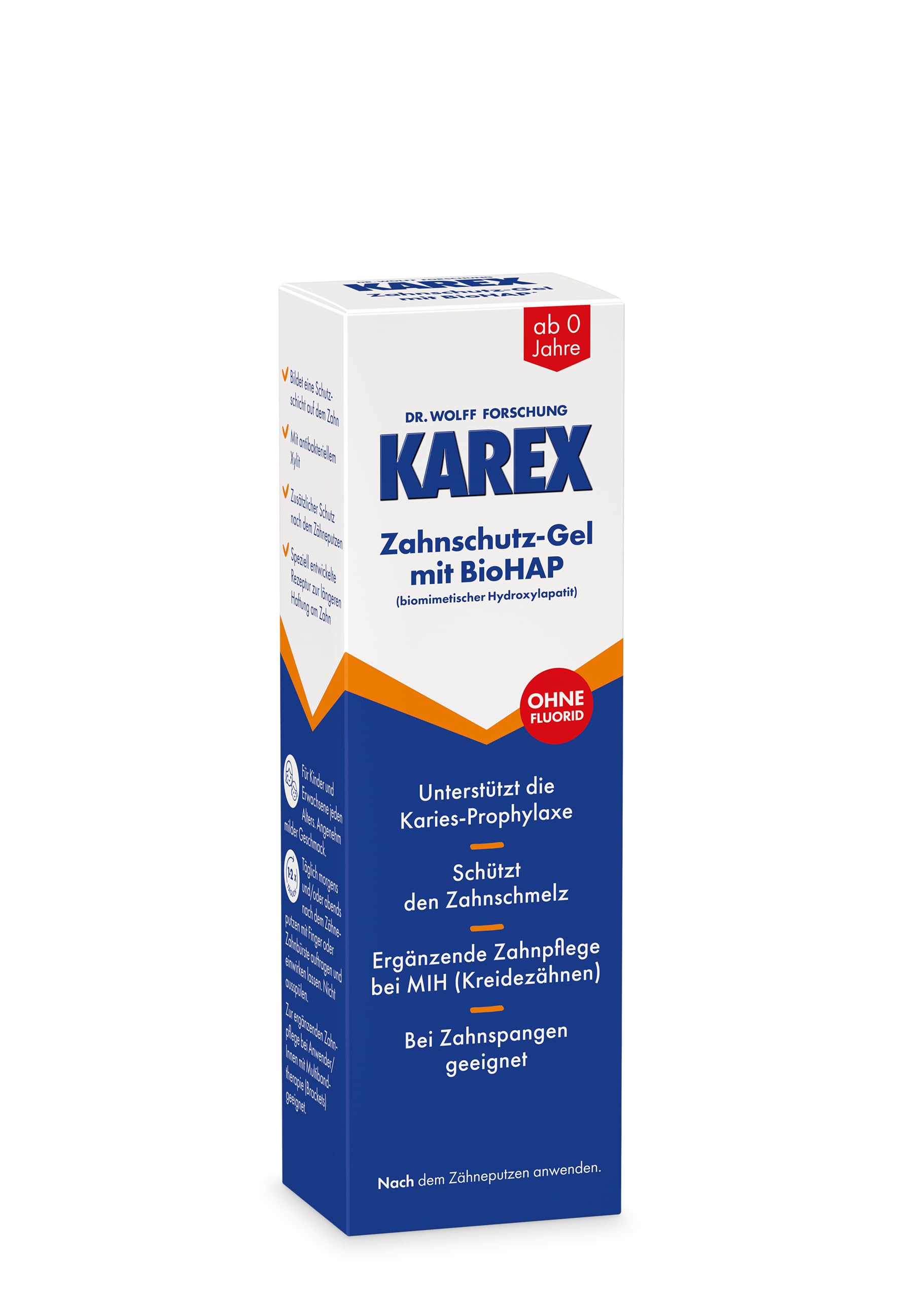 Karex Zahnschutz-Gel mit BioHAP unterstützt die Karies-Prophylaxe, 50 ml Gel