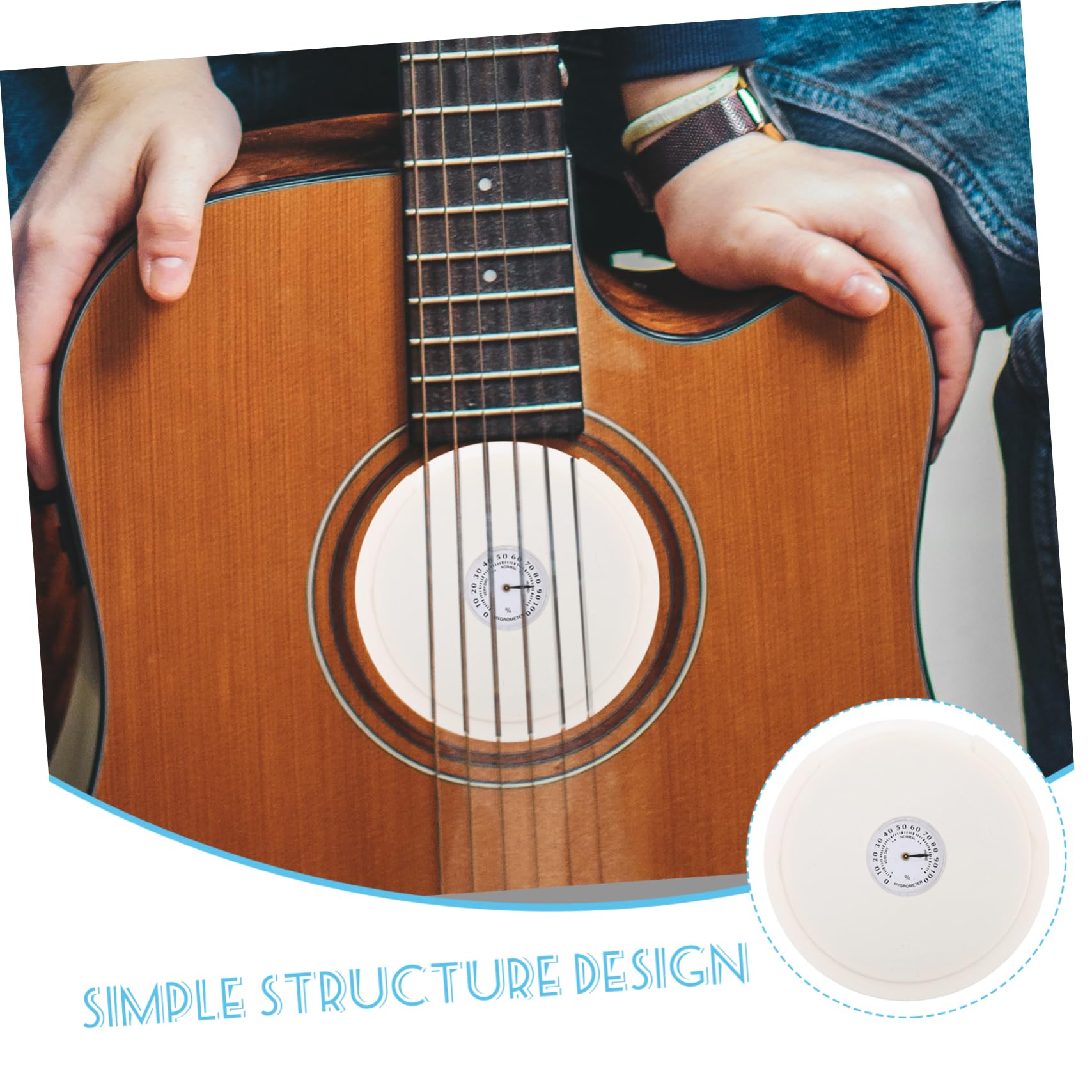 HEMOTON 2 Umidificatori Per Chitarra Acustica Kit Per La Della Chitarra Con Umidificatore Per Buca Sonora E Igrometro