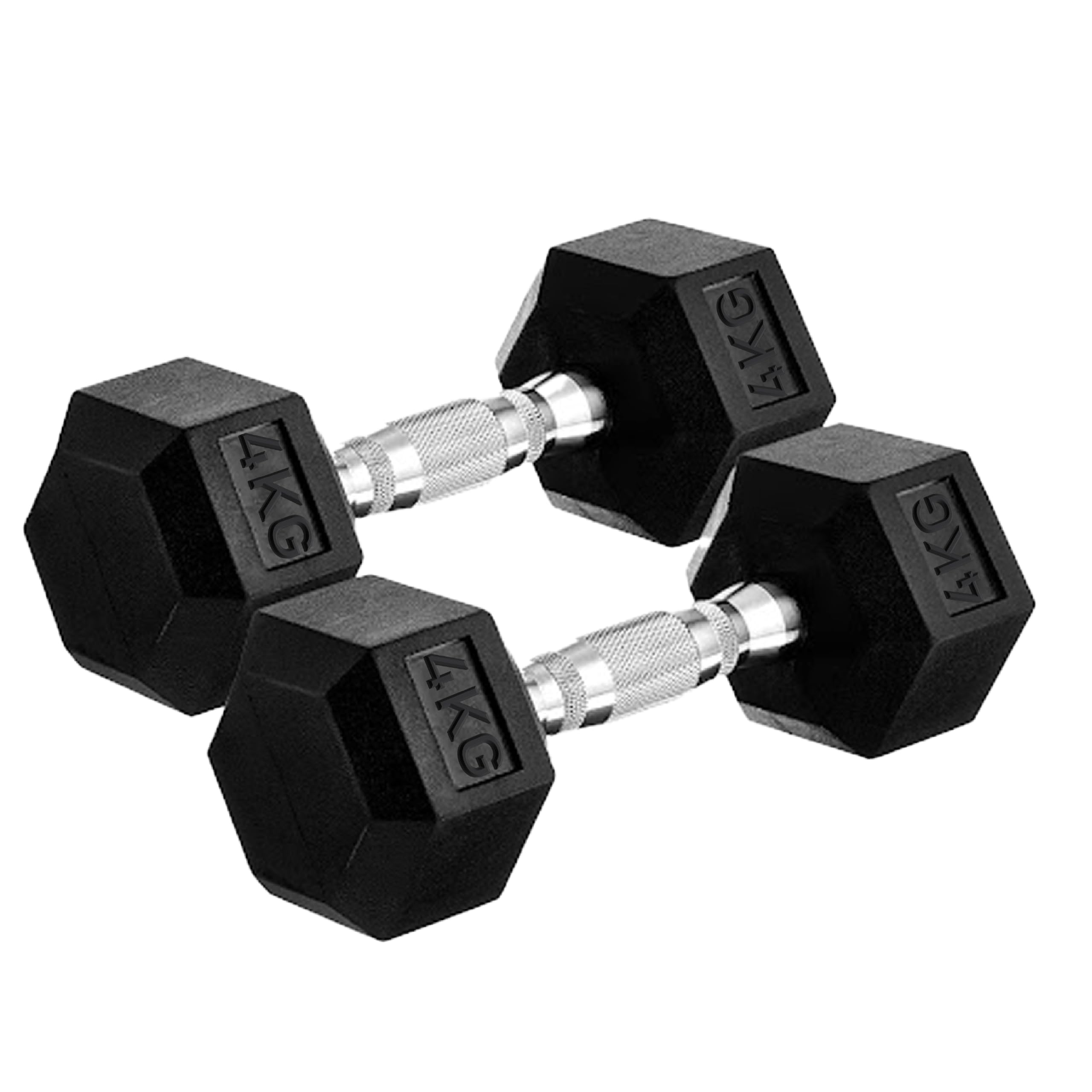 HAADI Hex Dumbbells, 1–30kg Pair, Rubber Coated Cast Iron Hand Weights