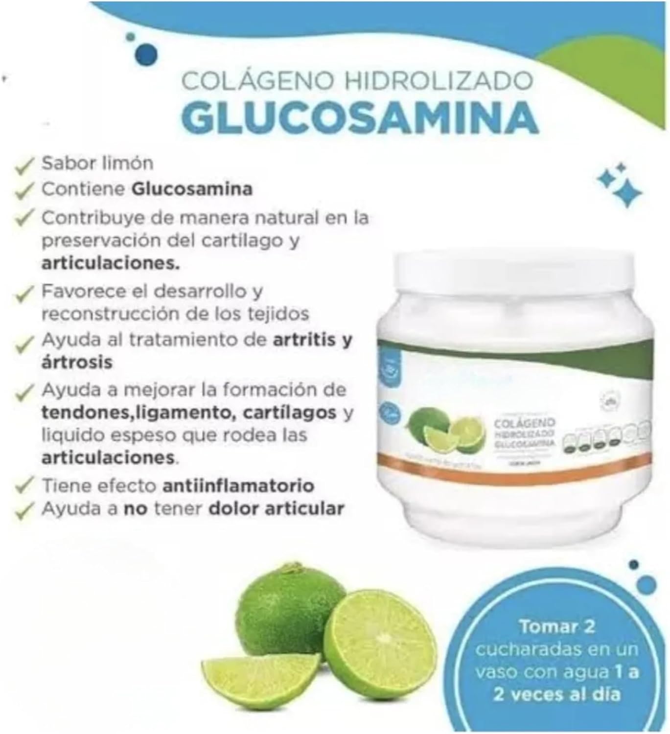 Collagen Supplements with Hydrolyzed Collagen - Lemon Flavor Dietary Supplement, 15.87 Oz - Collagen Supplement for Hair, Supports Skin & Joint Health - Premium Collagen Hydrolyzed Formula