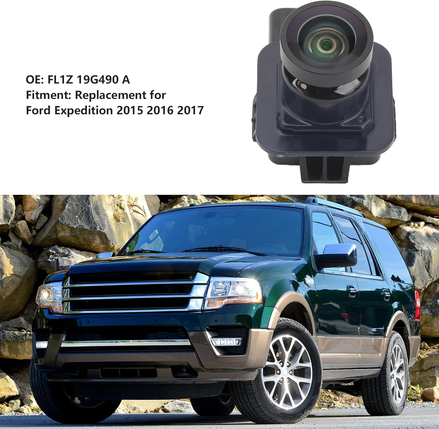 Rear View Camera FL1Z 19G490 A IP68 Replacement for Expedition 2015 2016 2017 Camera and Driver Safety