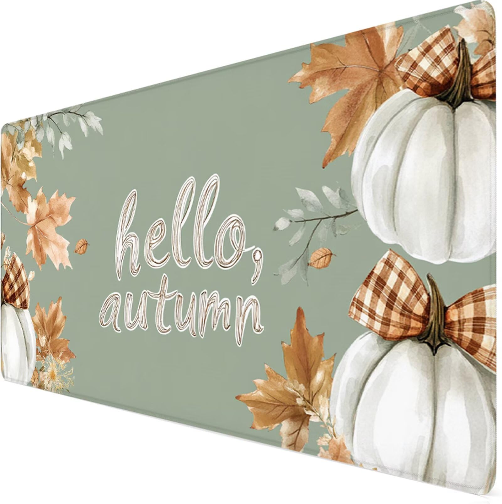 Podkładka pod mysz XXL 1200 x 600 x 3 mm podkładka pod mysz jesienna podkładka pod mysz Halloween poprawia precyzję i szybkość, antypoślizgowe wodoodporne, szyte krawędzie, akcesoria do gier, komputer