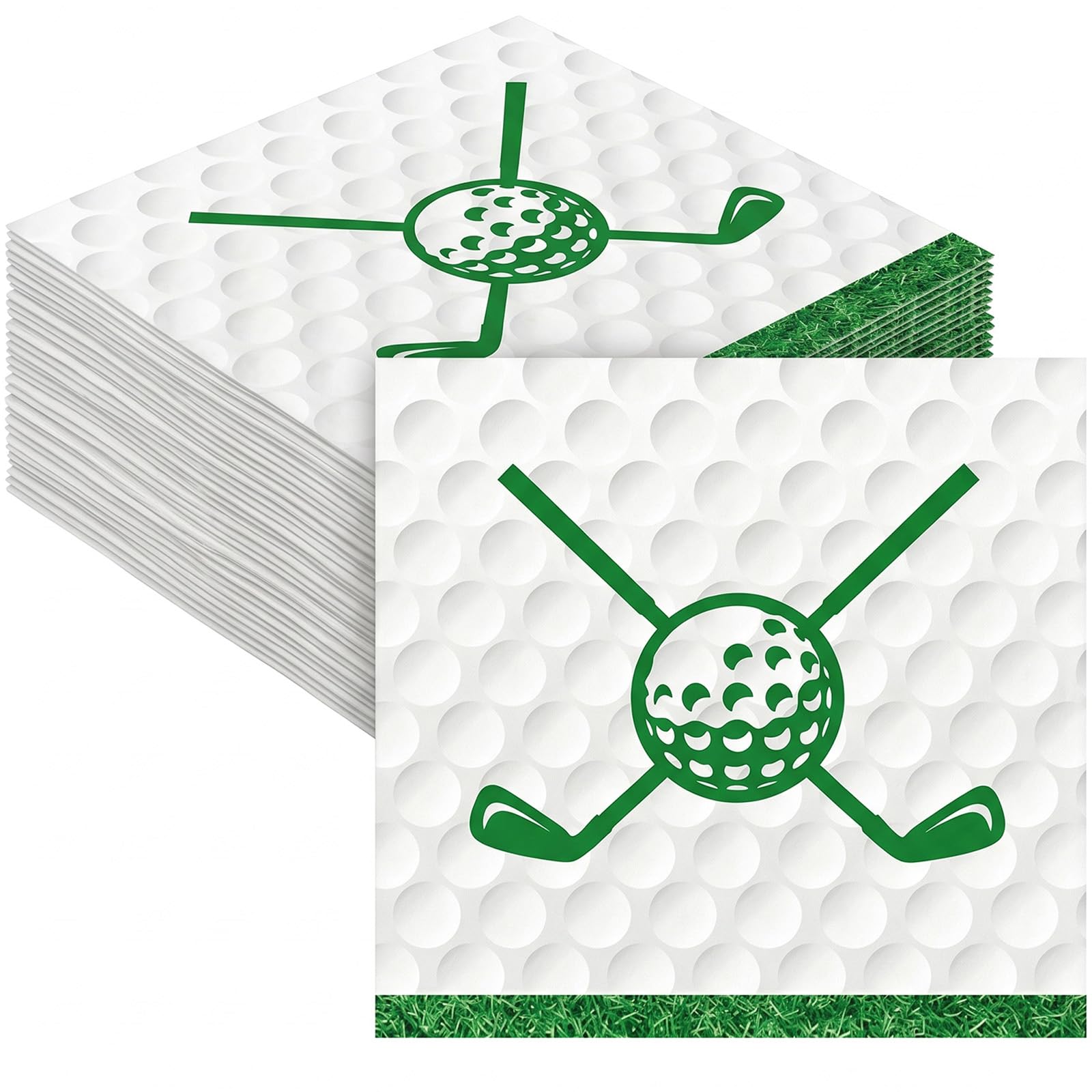 40 Pcs Golf Napkins, Golf Theme Party Paper Serviettes, Sports Tableware Decorations for Golf Club Tournament, Men Retirement Birthday Party & Father's Day