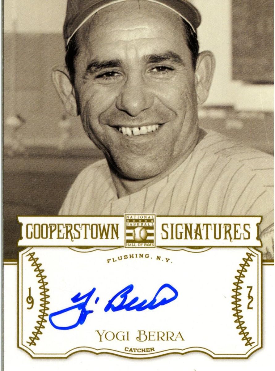 Yogi Berra 2013 Panini Cooperstown Signatures Flushing NY Autograph Issued Card at Amazon's